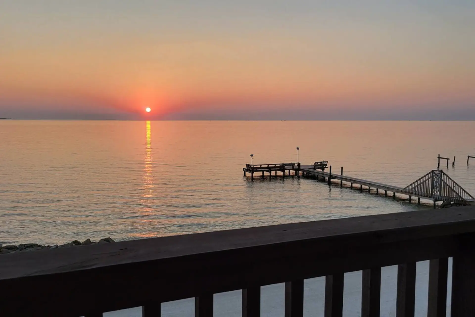 Balcony to Pier Living.  Views of Lighted Pier from top Balcony