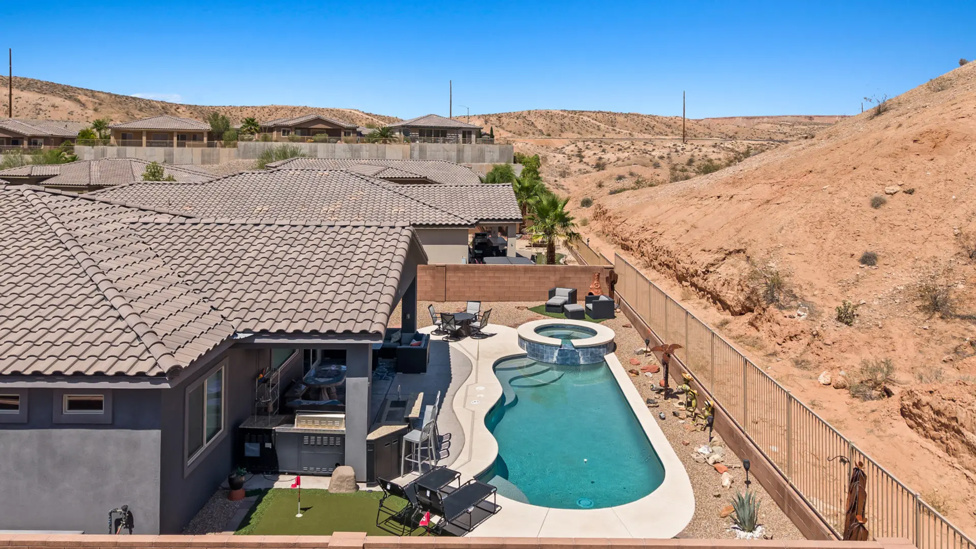 Enjoy all that the backyard space has to offer.
