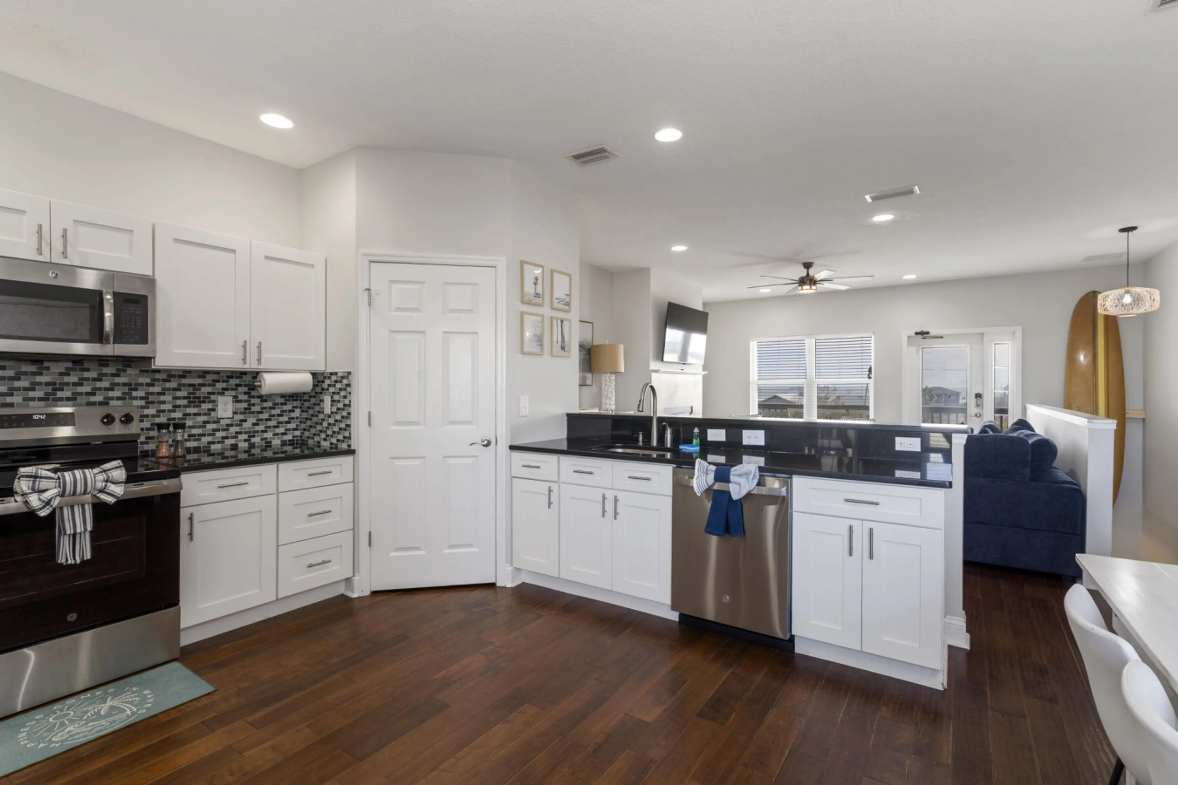 Stainless steel appliances and a pantry big enough for all your needs