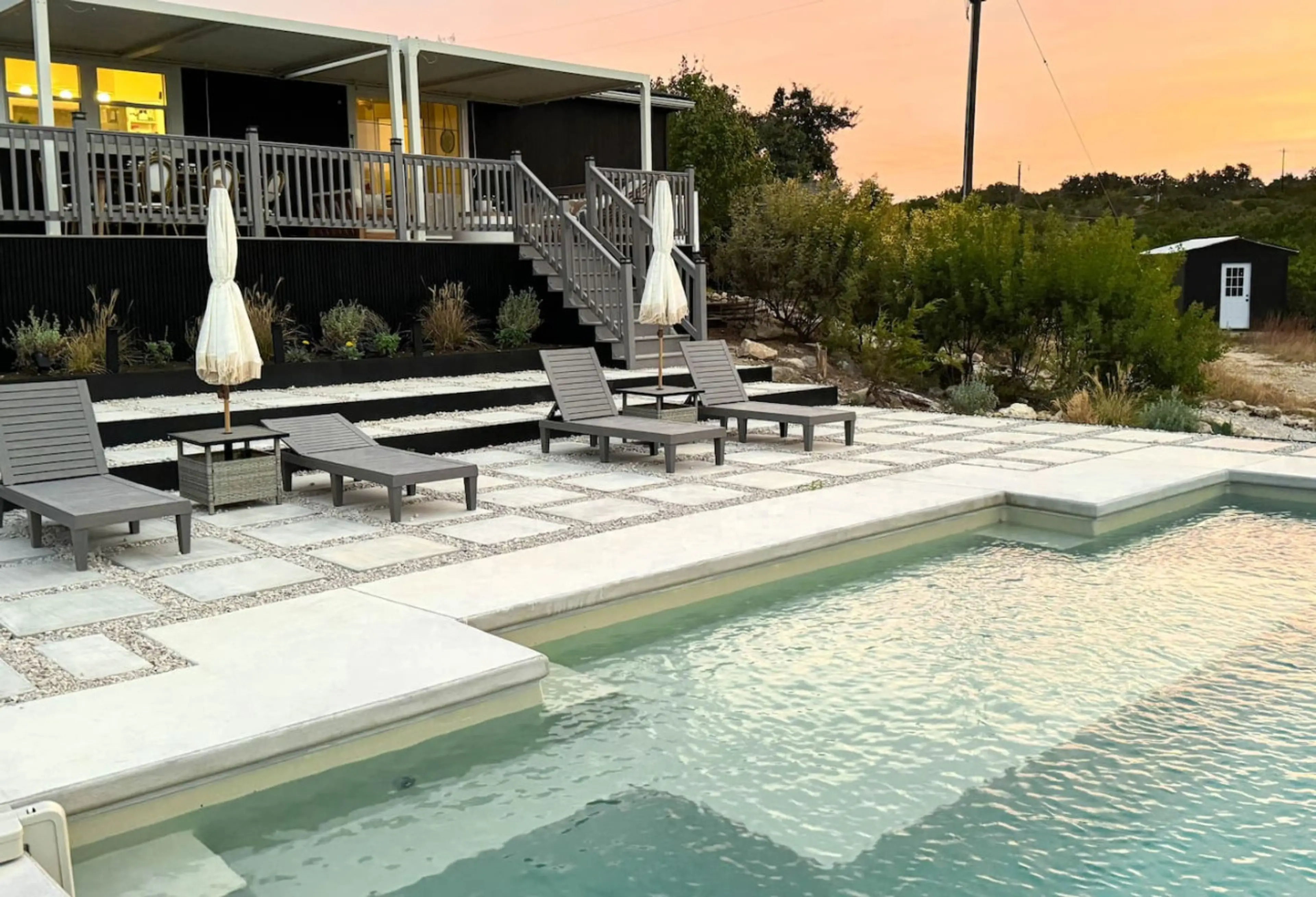 Incredible Hill Country Views from fabulous Salt water pool