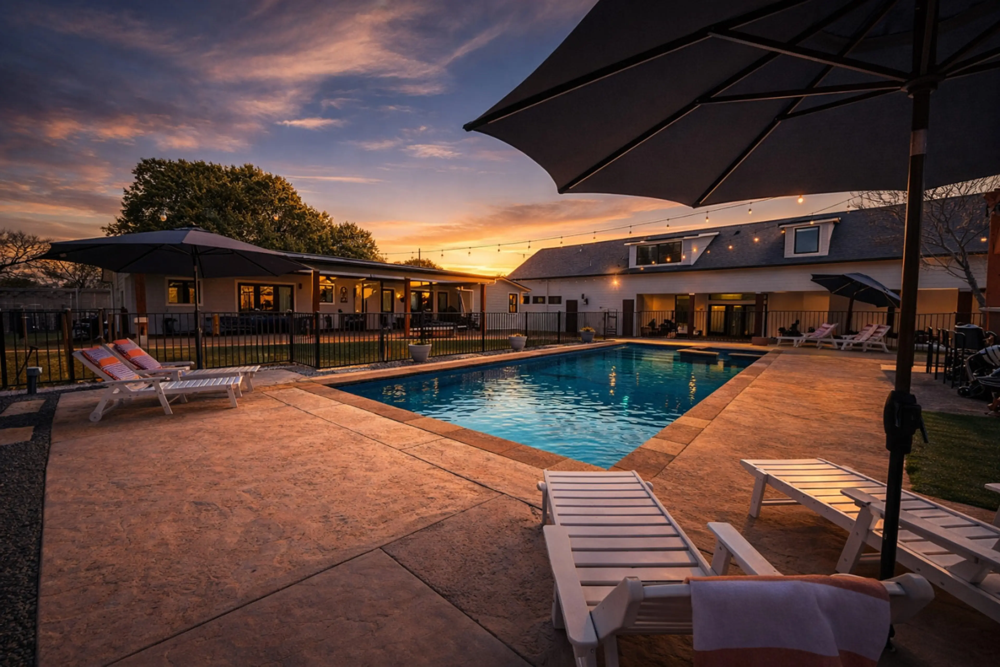 Your own private Austin resort—heated pool, space, and room for everyone.
