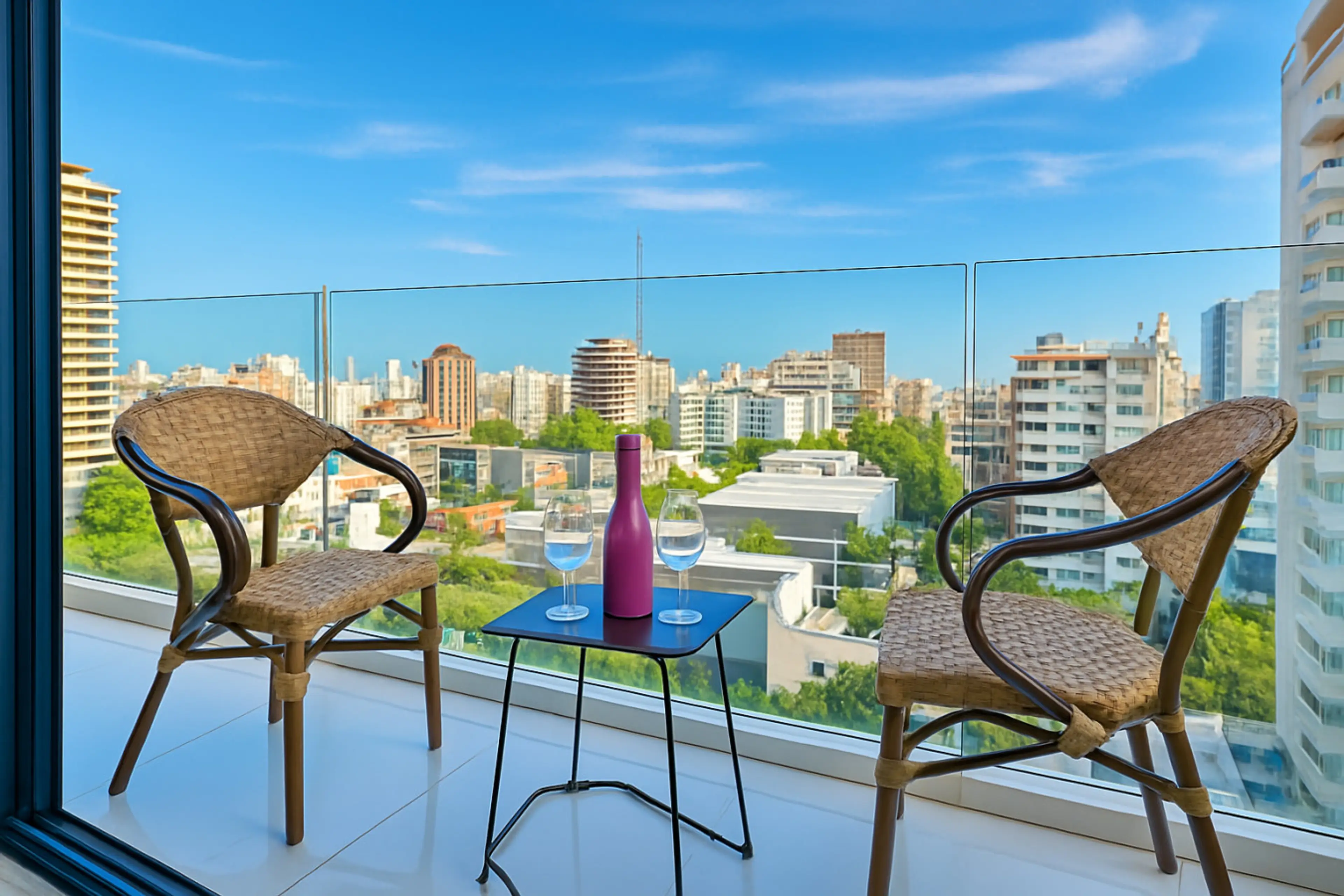 Balcony with Stunning City Views