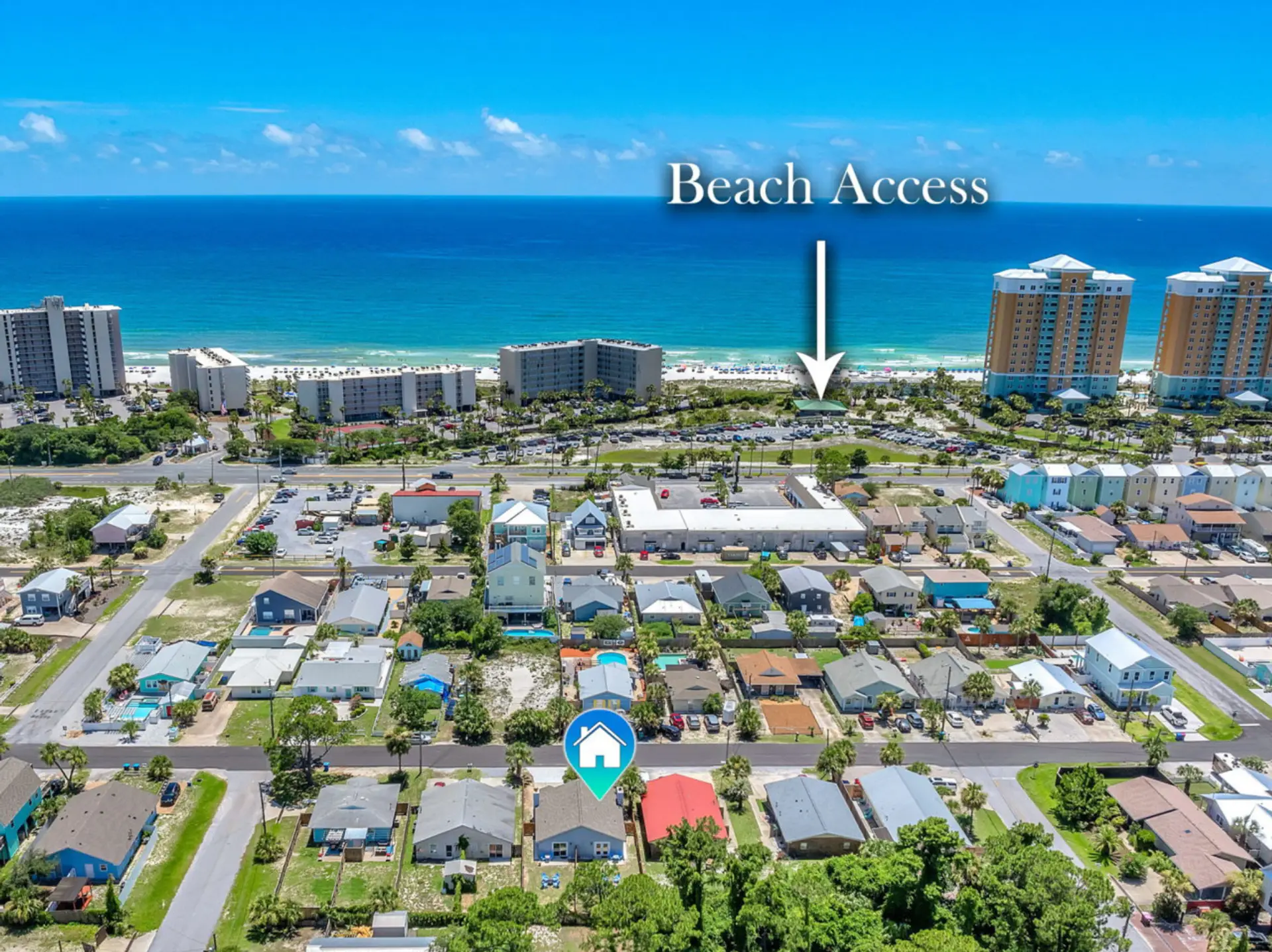 Beach access just a short five minute stroll away!