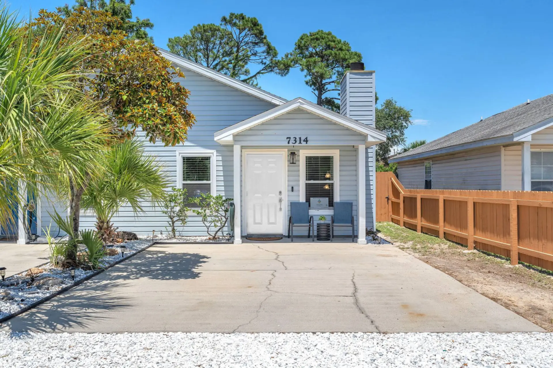 The home you'll be staying in, you will be on the right 7314 side of the building.