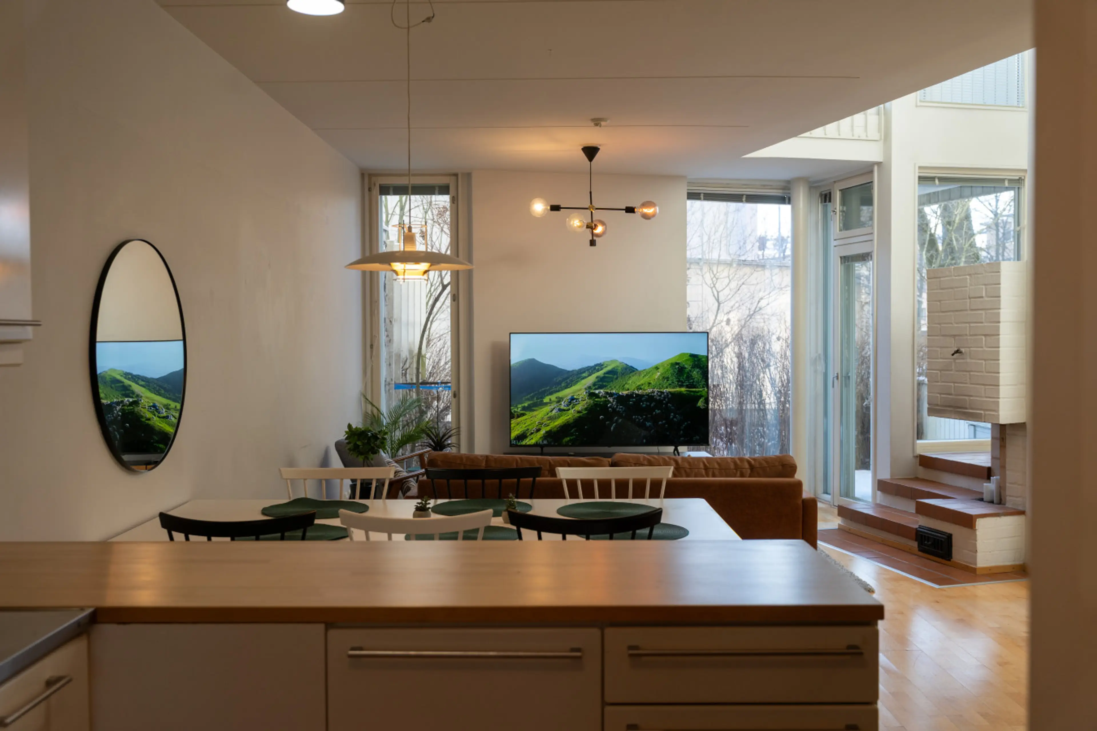 The living spaces offer cosy place to hang out with the family or friends