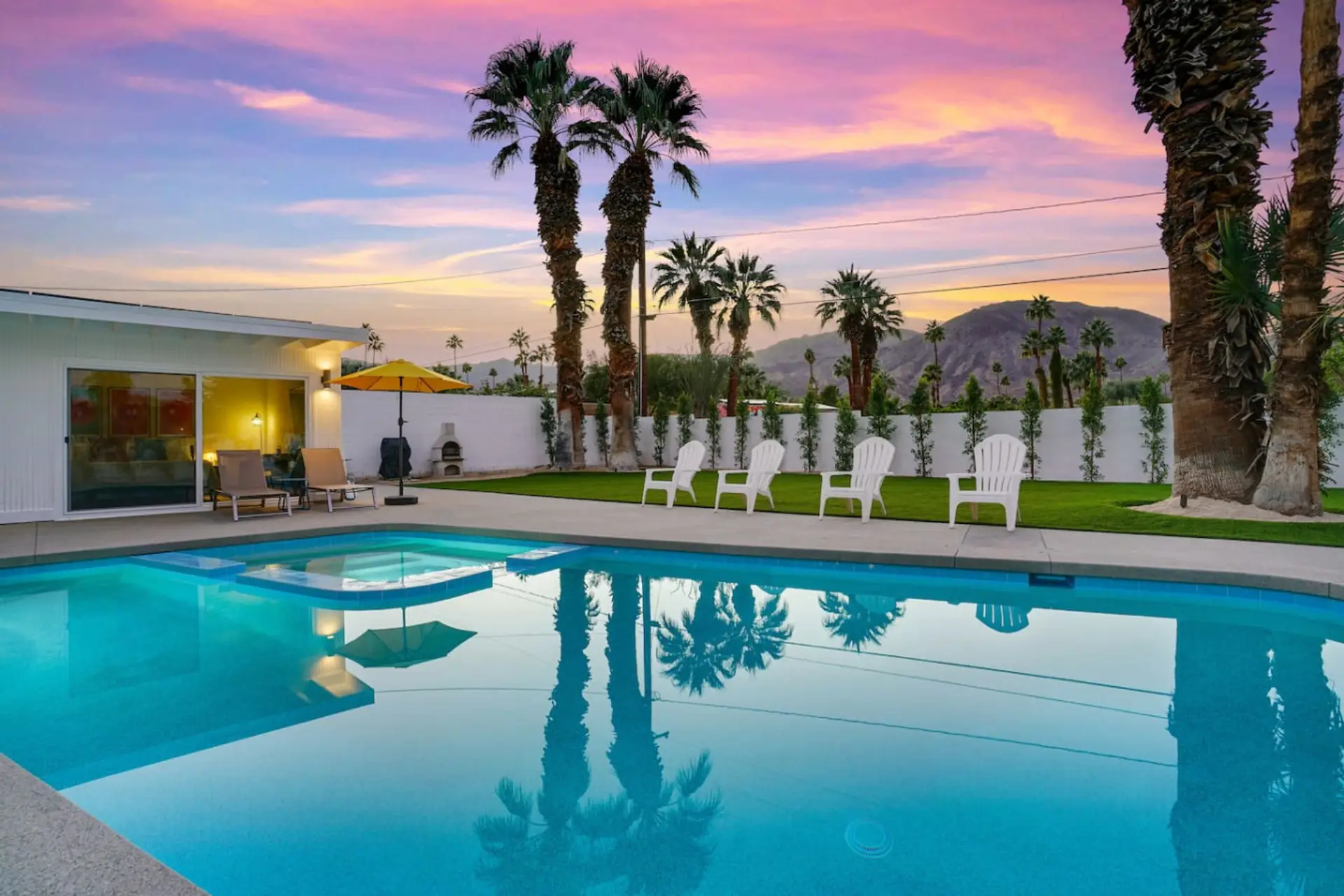 Relax in the pool with desert views