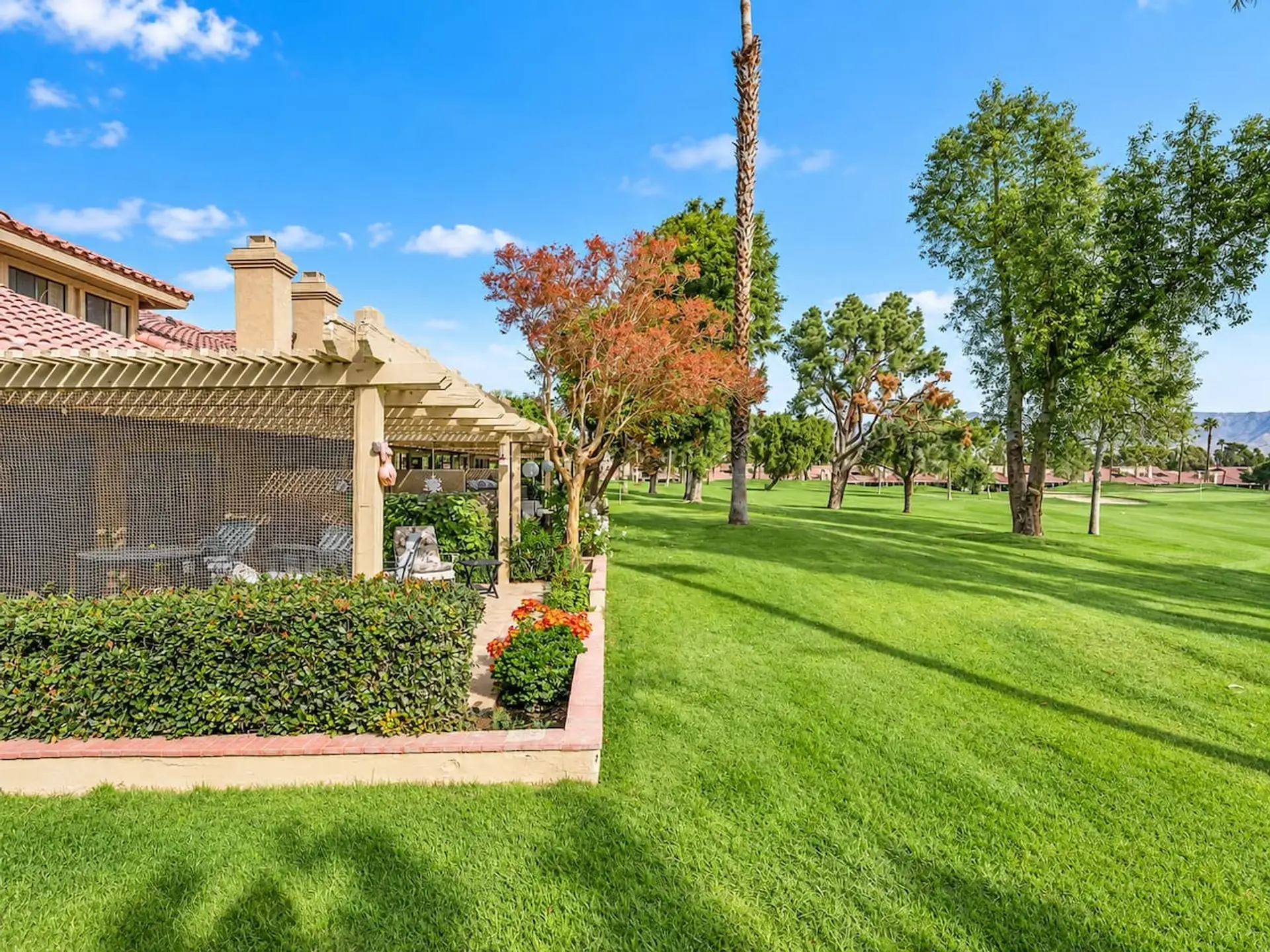 Enjoy al fresco meals and relaxing moments in this inviting outdoor space.