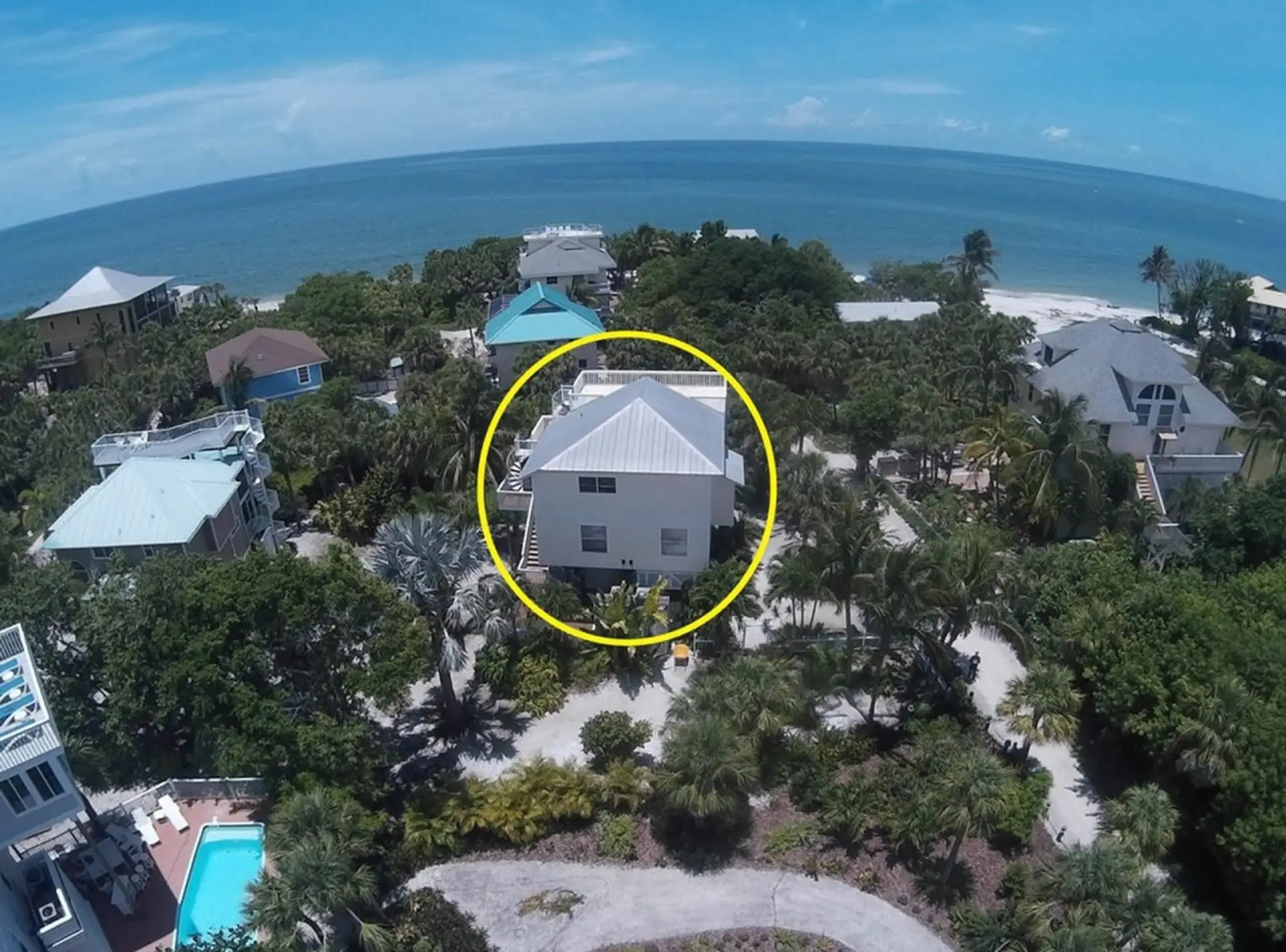 Aerial view of your island retreat