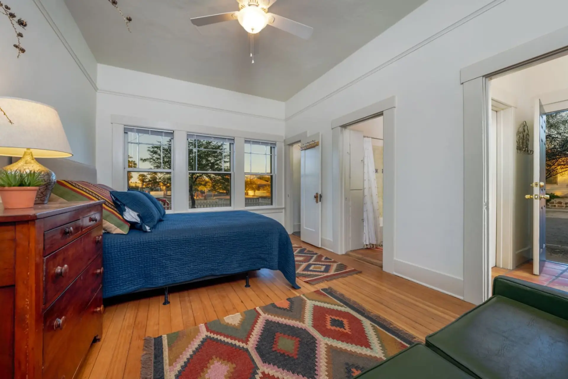 Bedroom with queen-size bed and lovely view