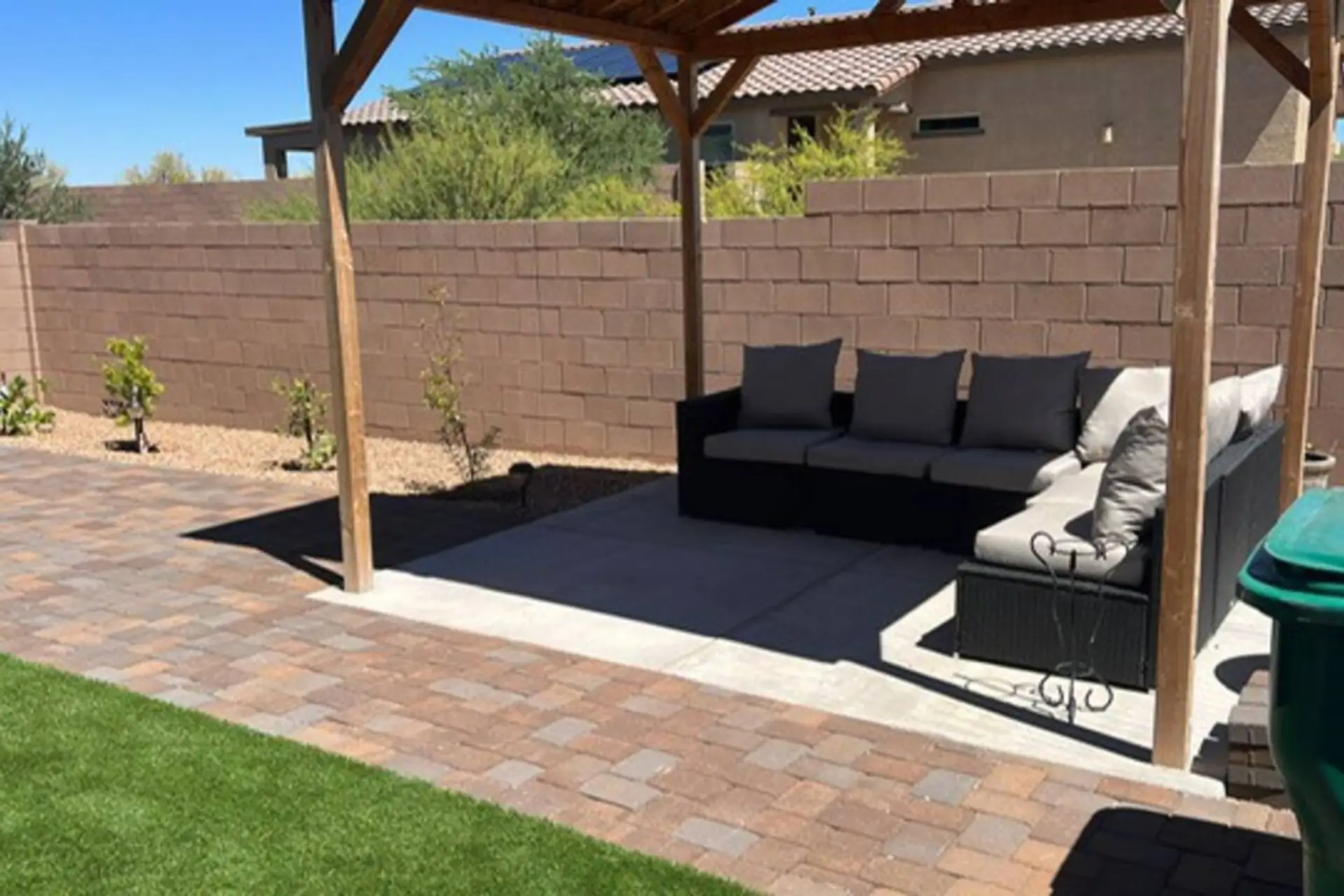 Lovely backyard gazebo with outdoor seating (Note: This listing is a private section of a home, and the backyard is shared with guests who book the rest of the house.)