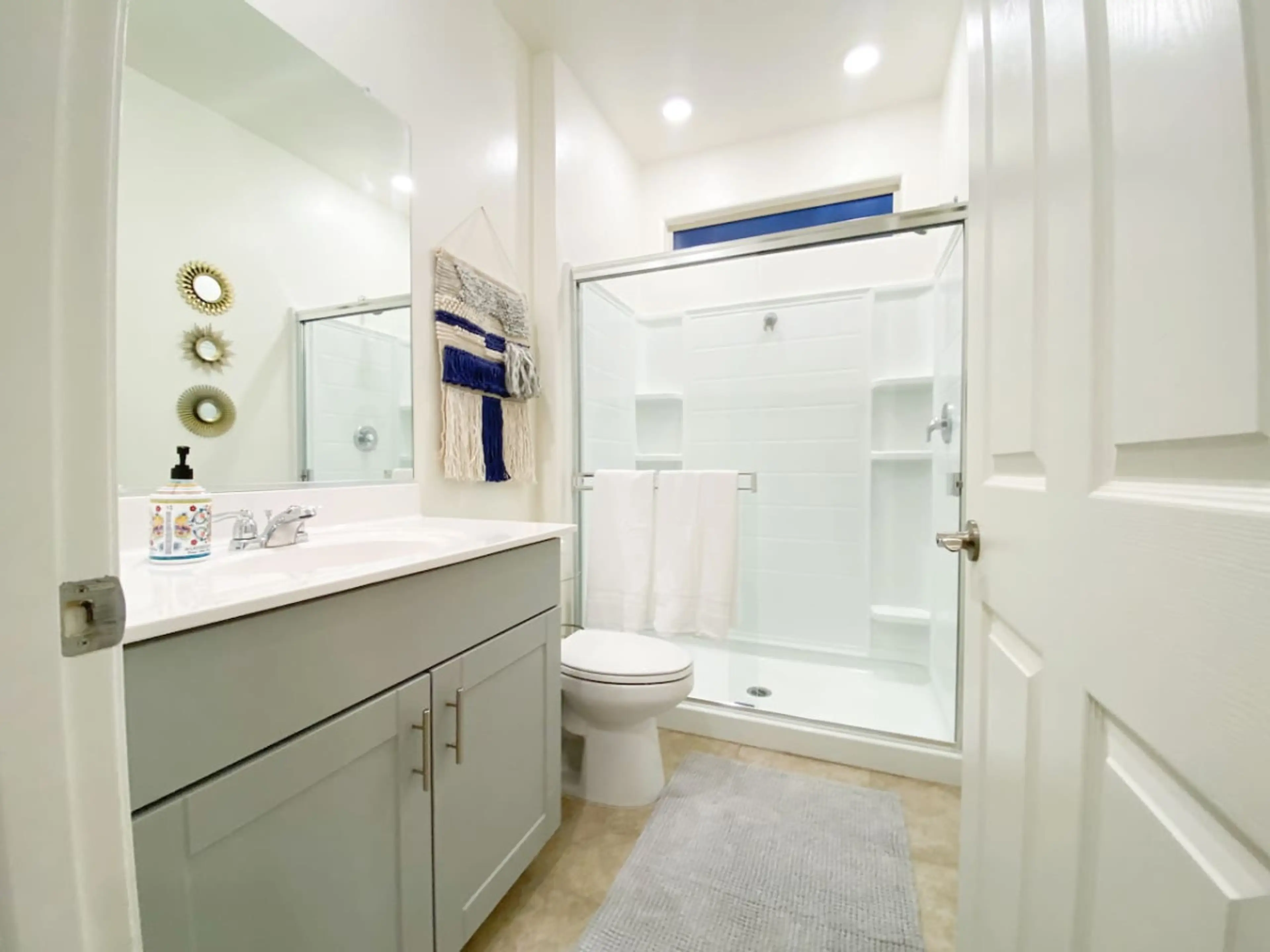 Full bathroom with walk-in shower