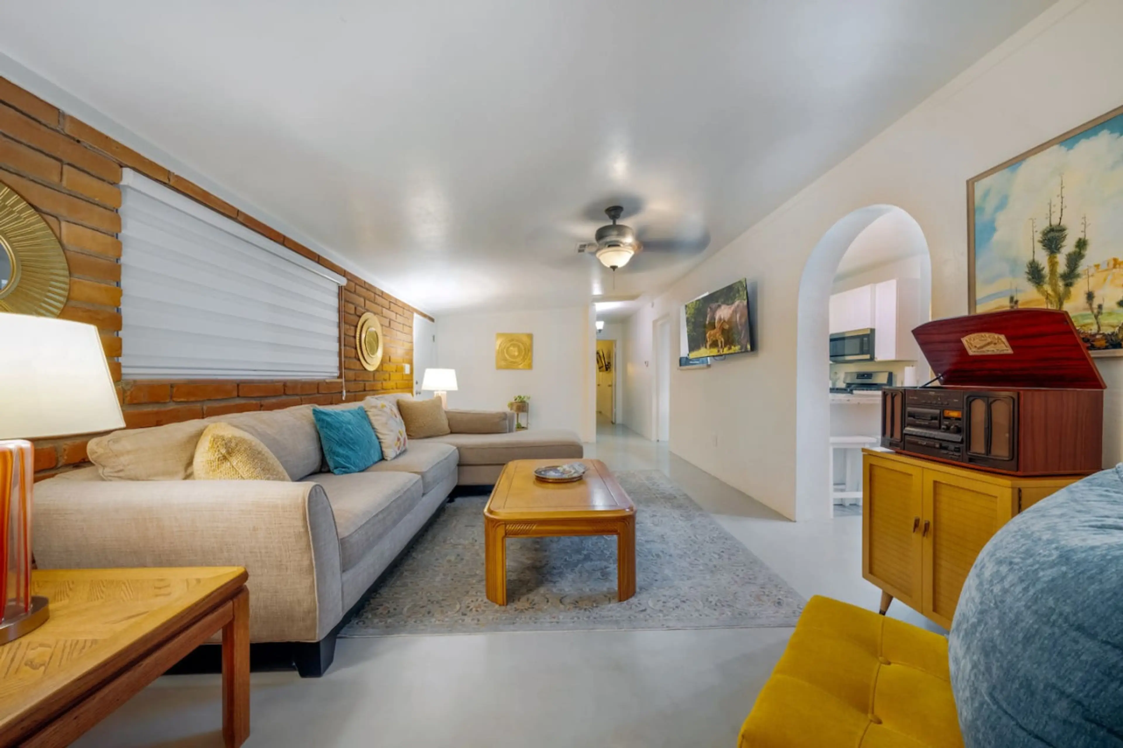 Living room with smart TV