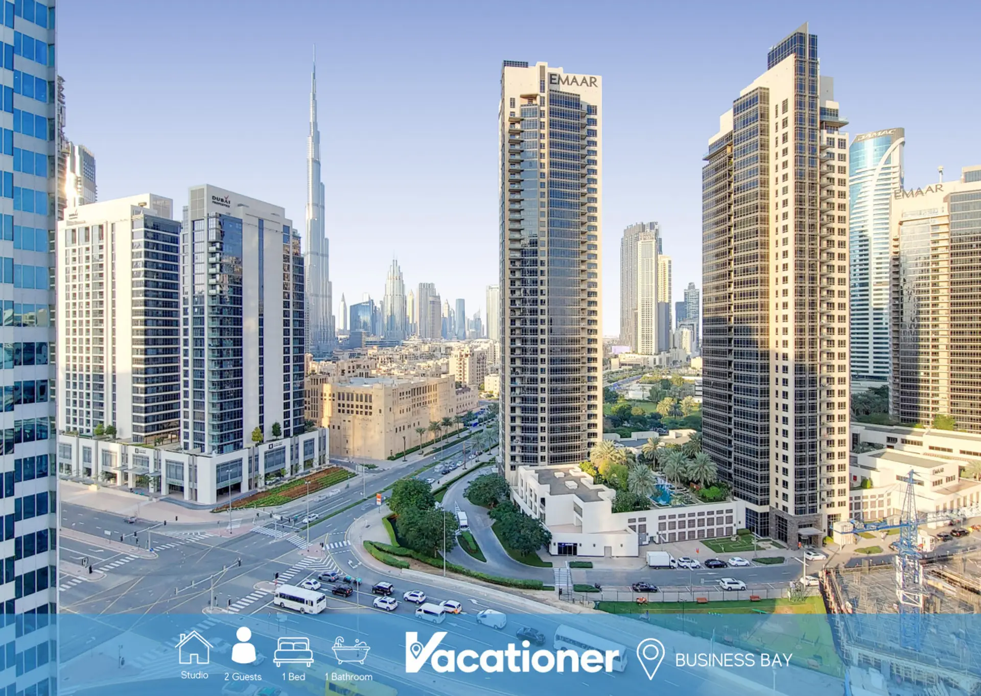 Balcony with Burj Khalifa view