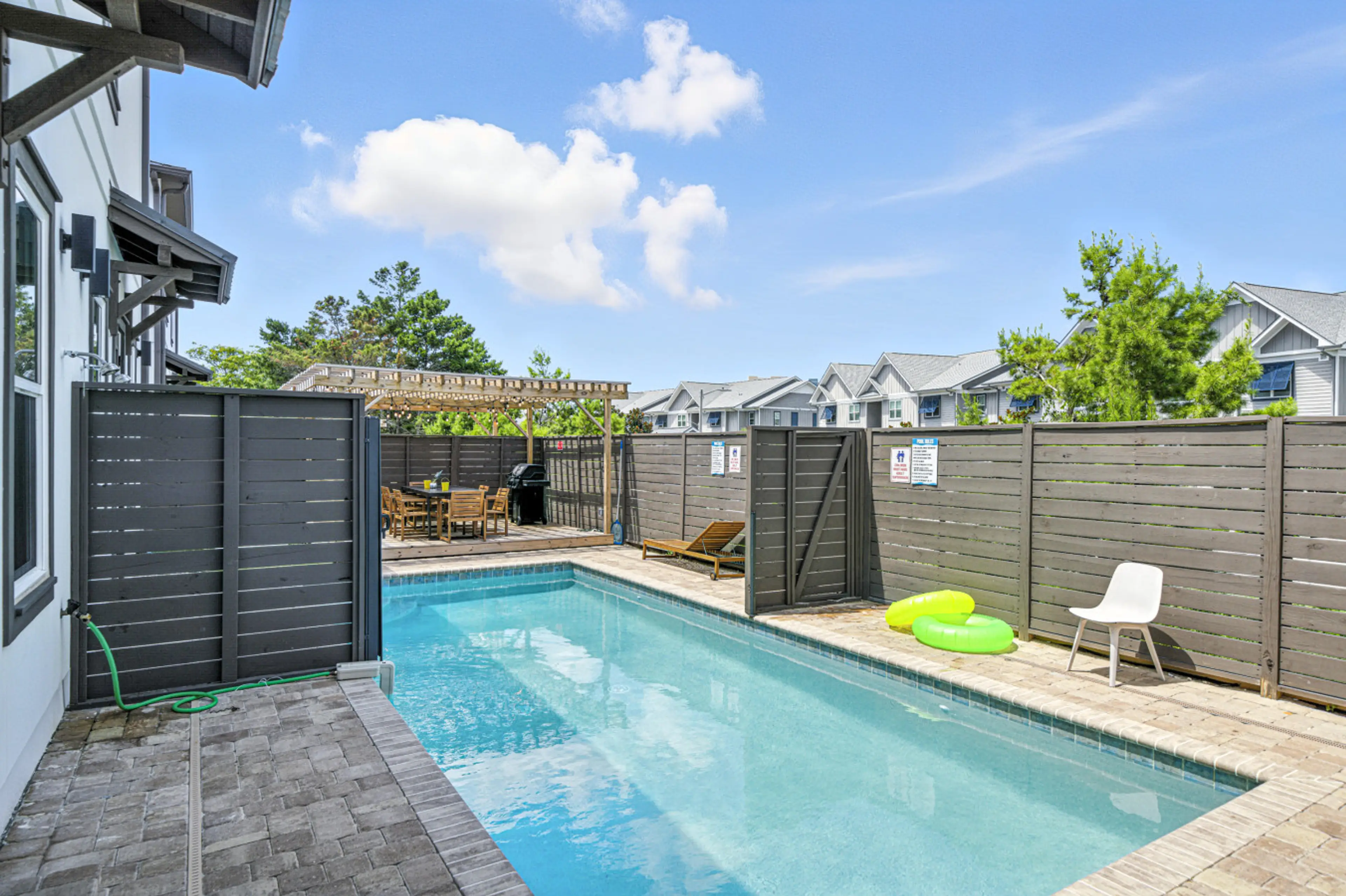 For groups renting both sides keep the divider open so you can share the whole pool!