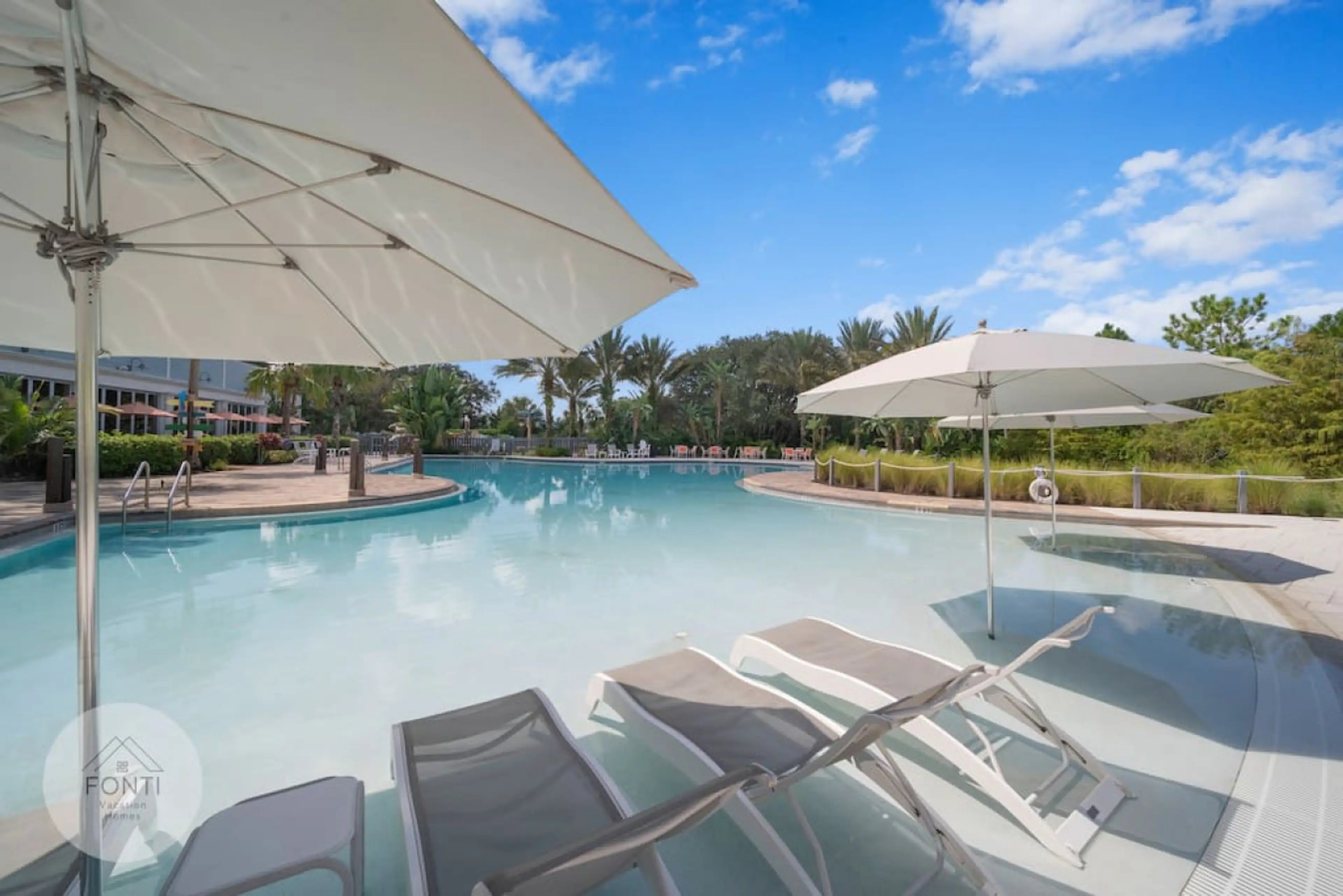 FREE Resort Style Pool#Disney #Parks #kingdom #springs #Vacation #Rental #waterpark #davenport #Kissimmee #Orlando #universal #citywalk #legoland #shortstay #longstay #championsgate #resort #golf #enclave #championsgatevacation