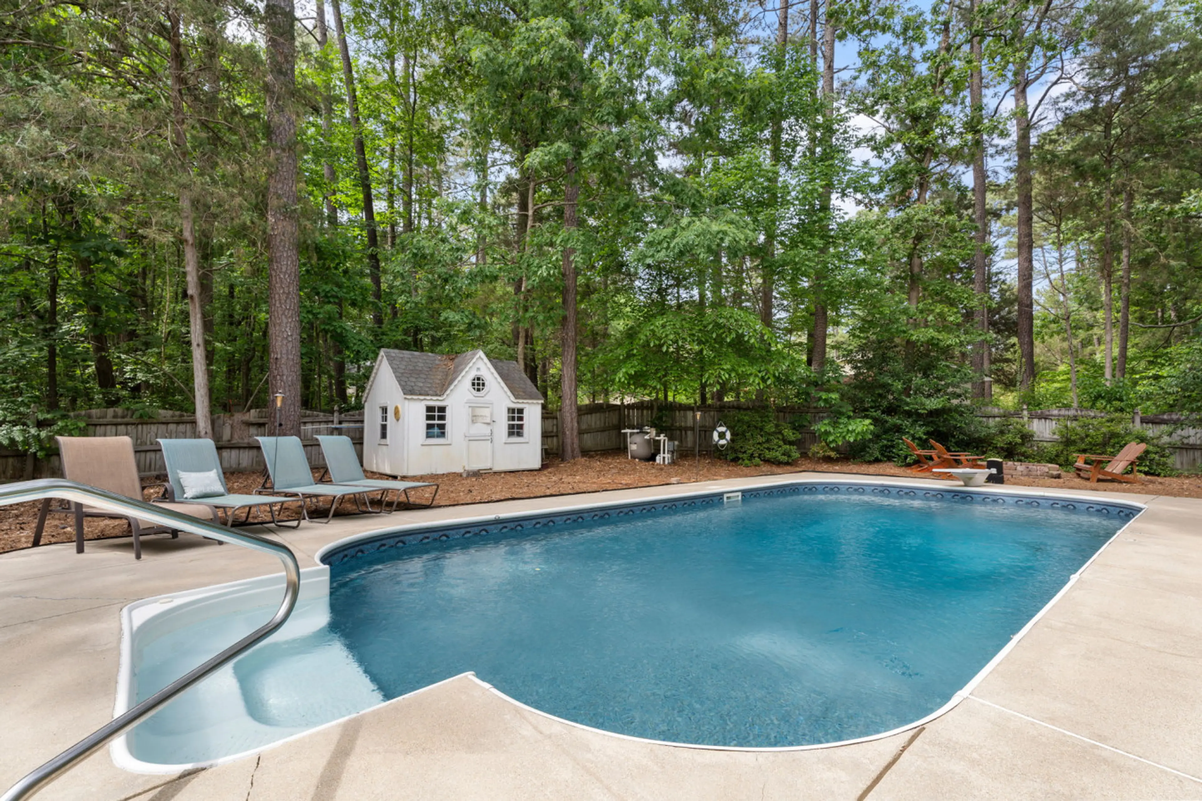 Relax by the pool in the serene soundings.