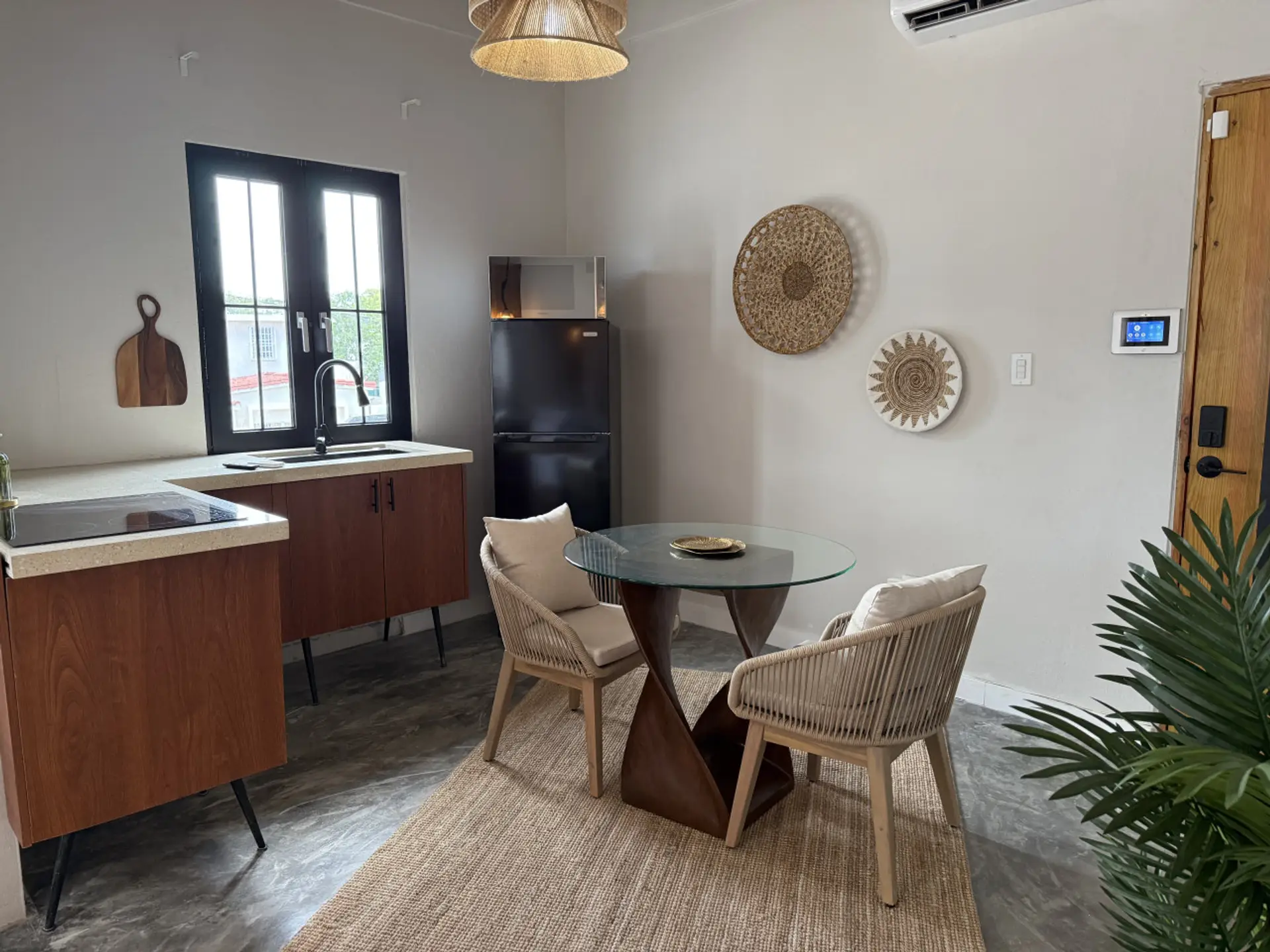 Dining area and kitchen
