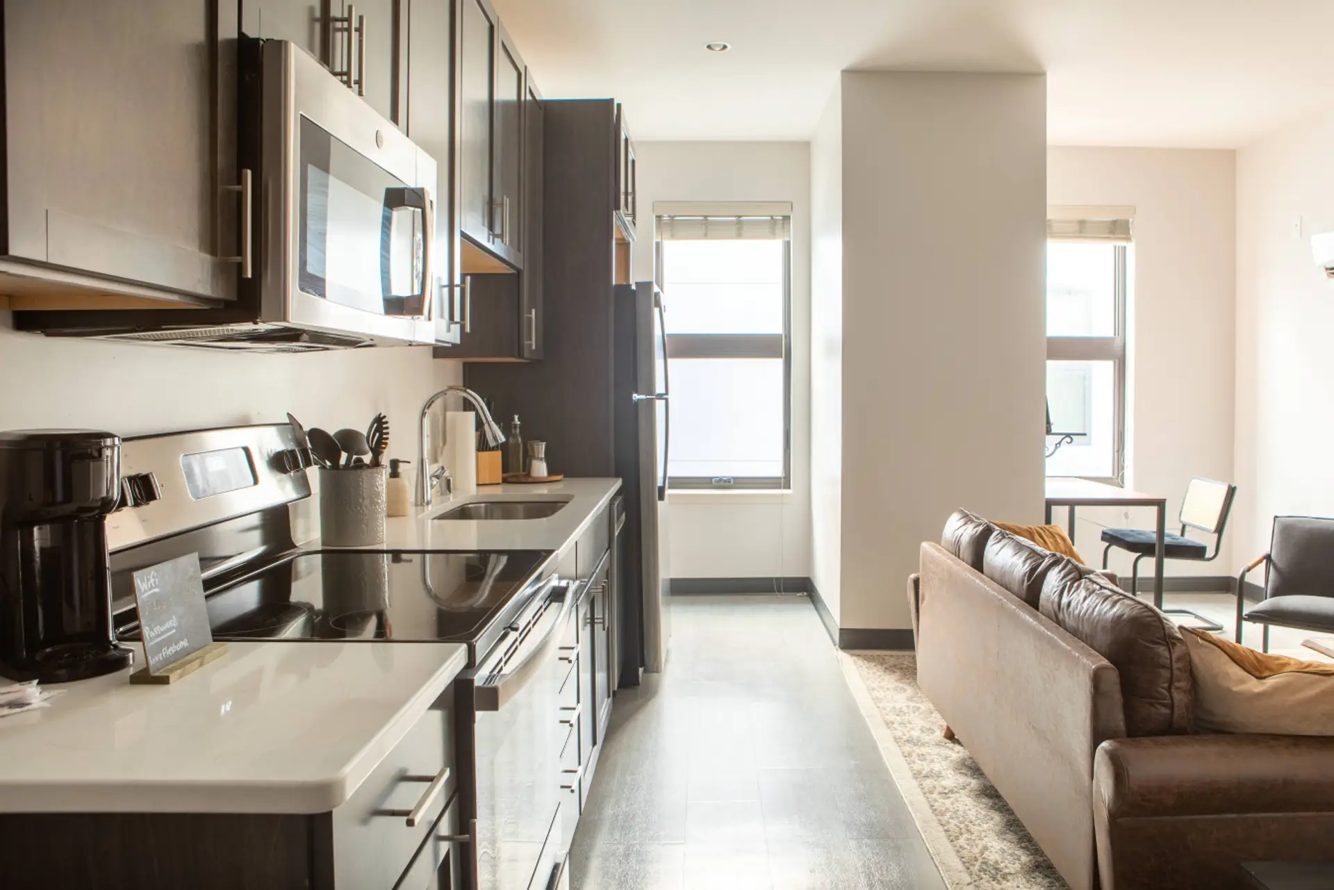 Morning coffee or a home-cooked dinner—everything you need is right at your fingertips.