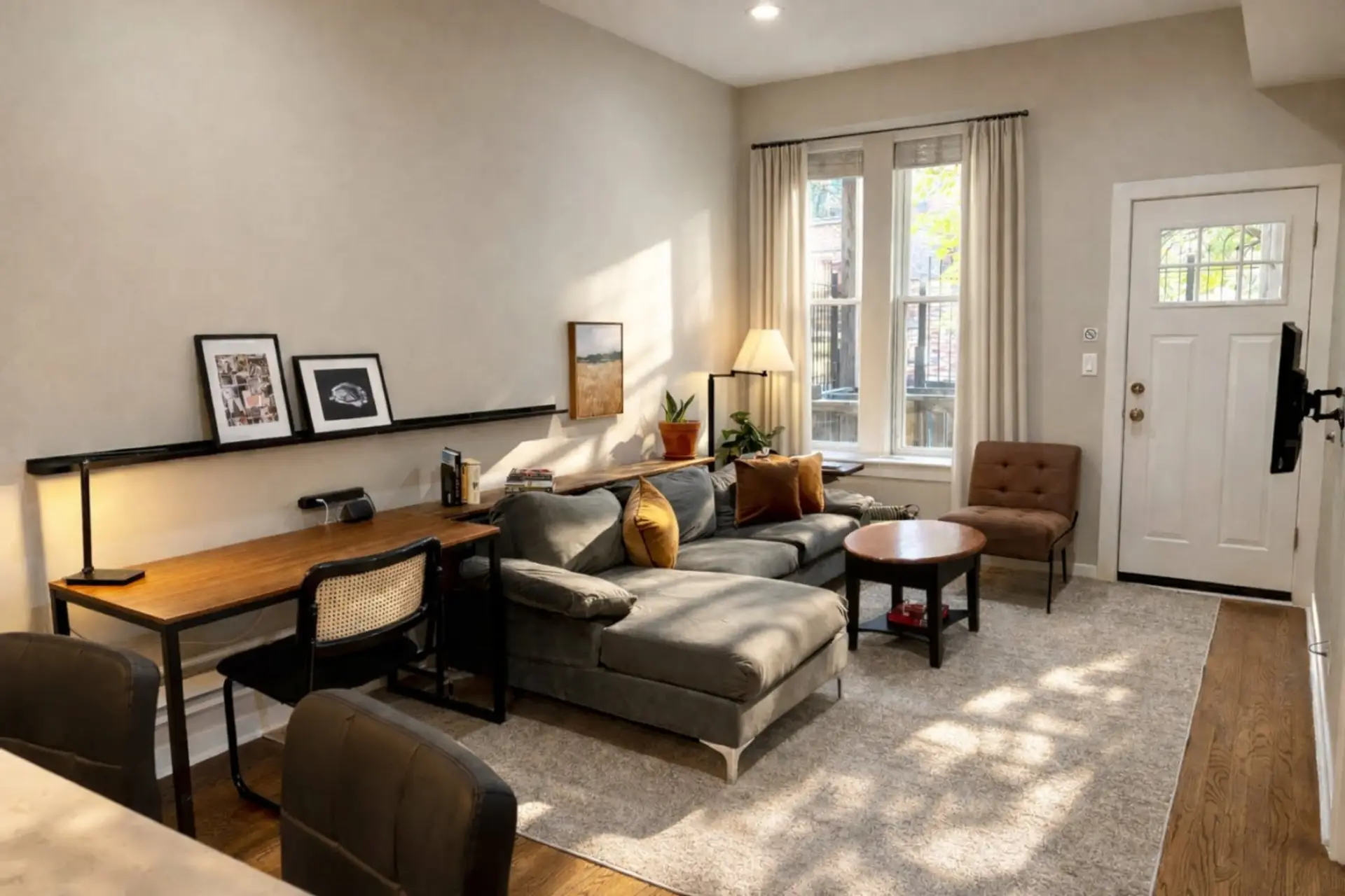 Cozy afternoons on the sectional—the perfect spot to recharge after a day in West Town