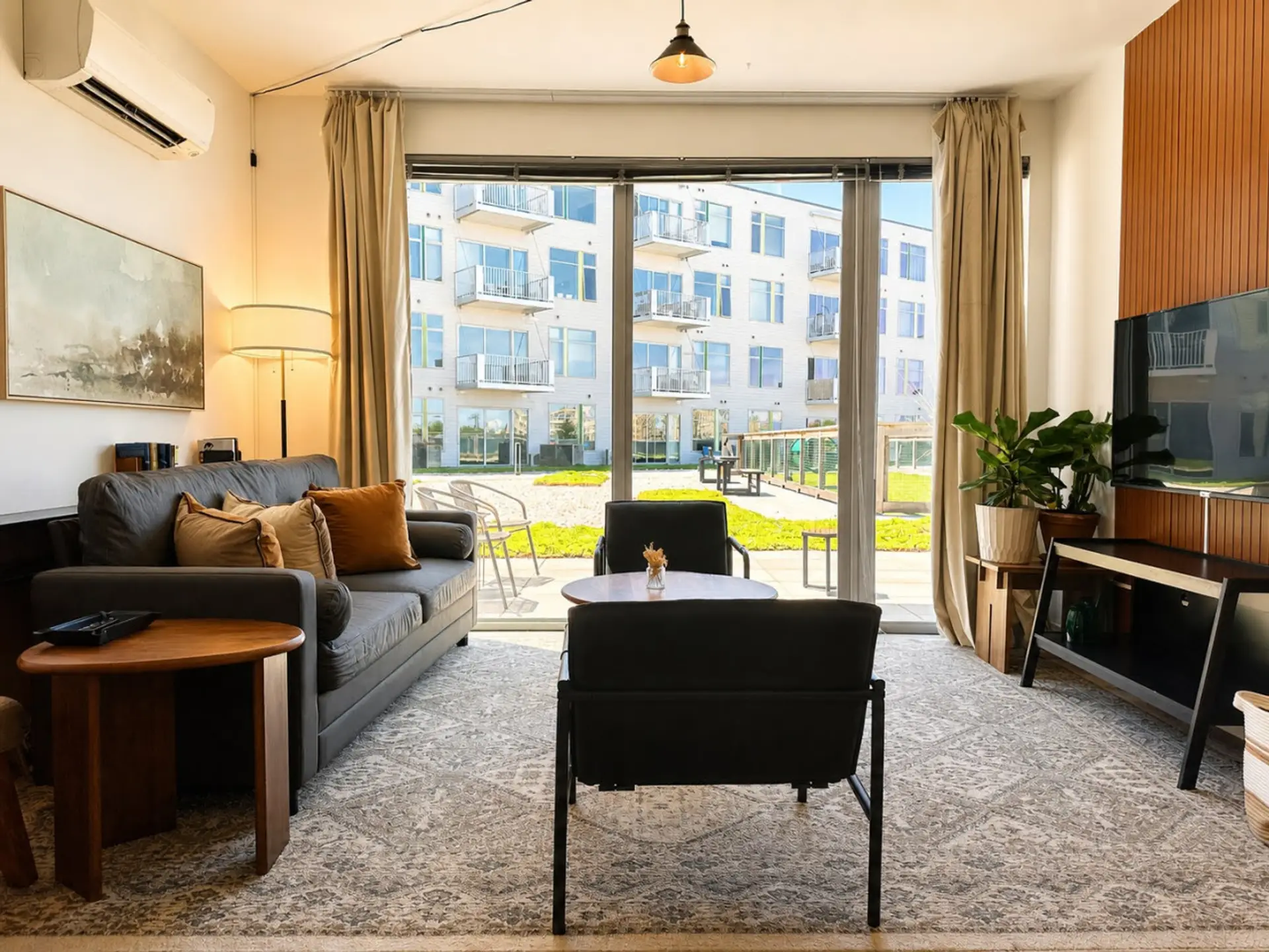 An open, light-filled space perfect for work, rest, and some fresh air on your private balcony