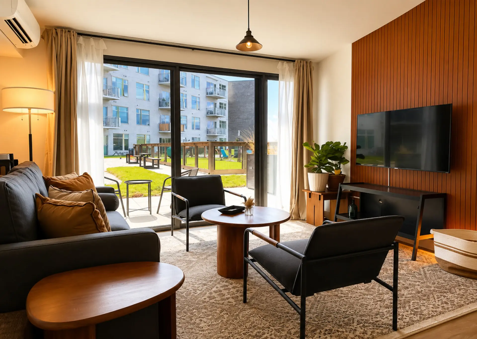 An open, light-filled space perfect for work, rest, and some fresh air on your private balcony