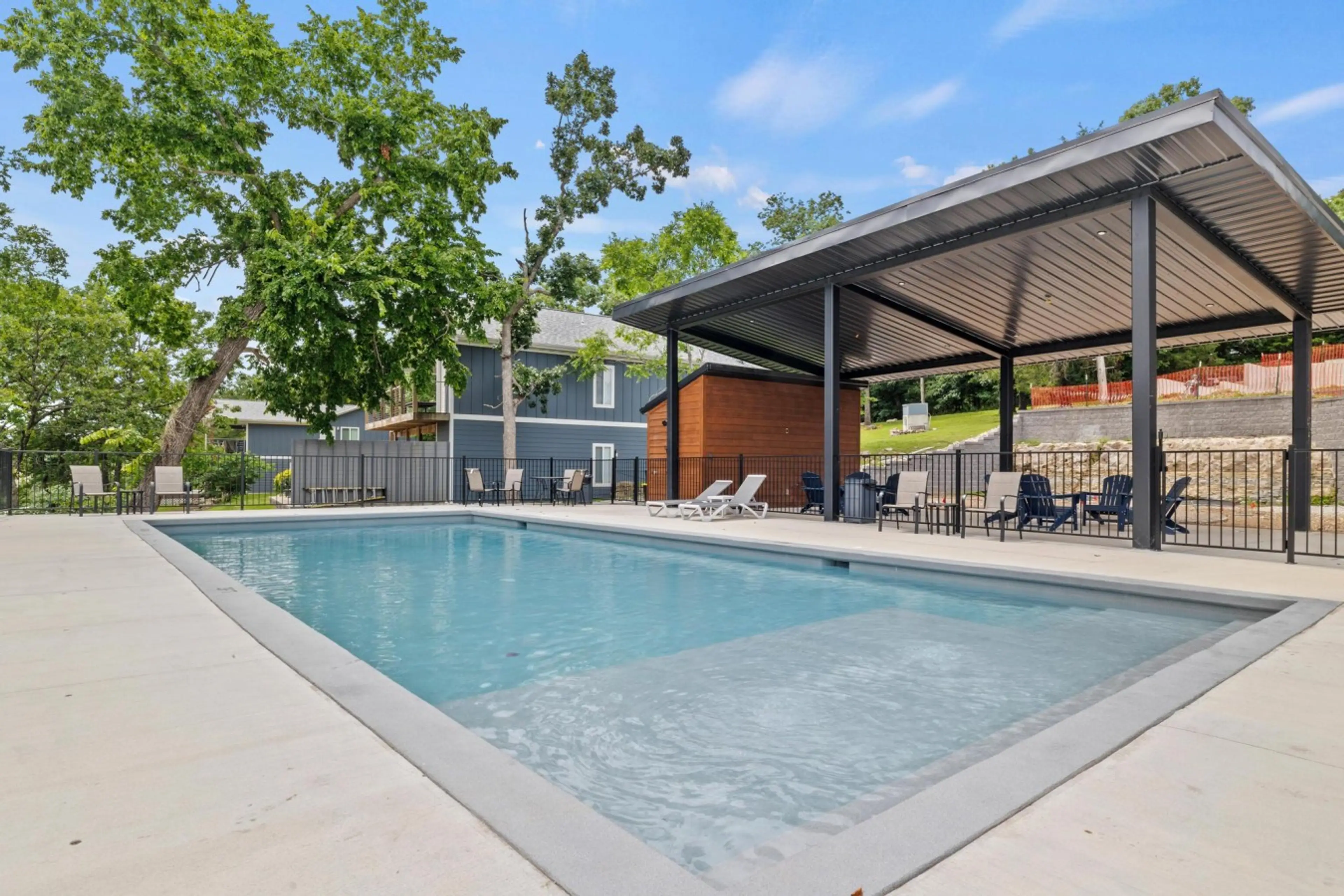 Seasonal pool for a morning dip or evening swim.