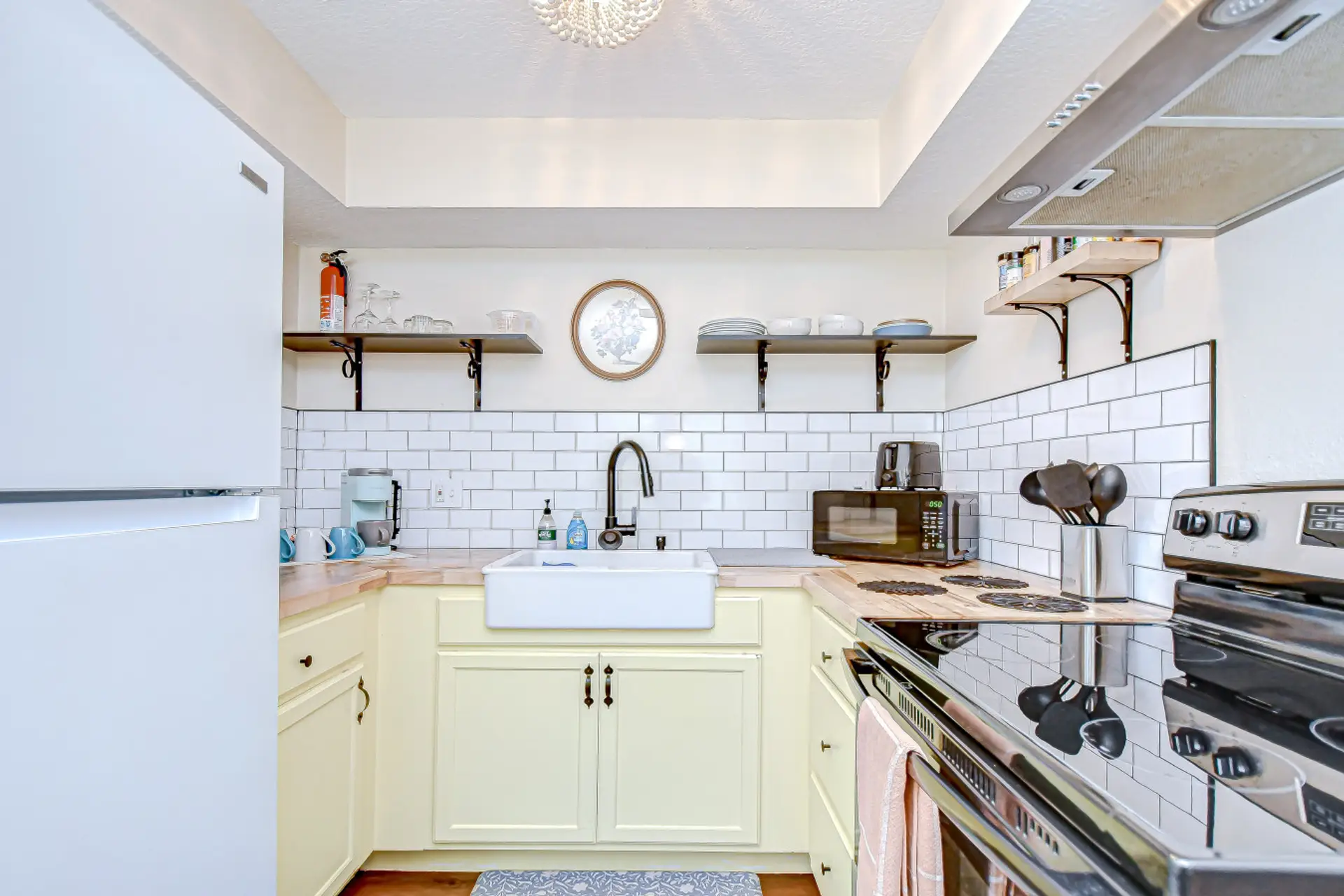 The tiny but mighty kitchen! We have supply everything you may need to cook a large or small meal!