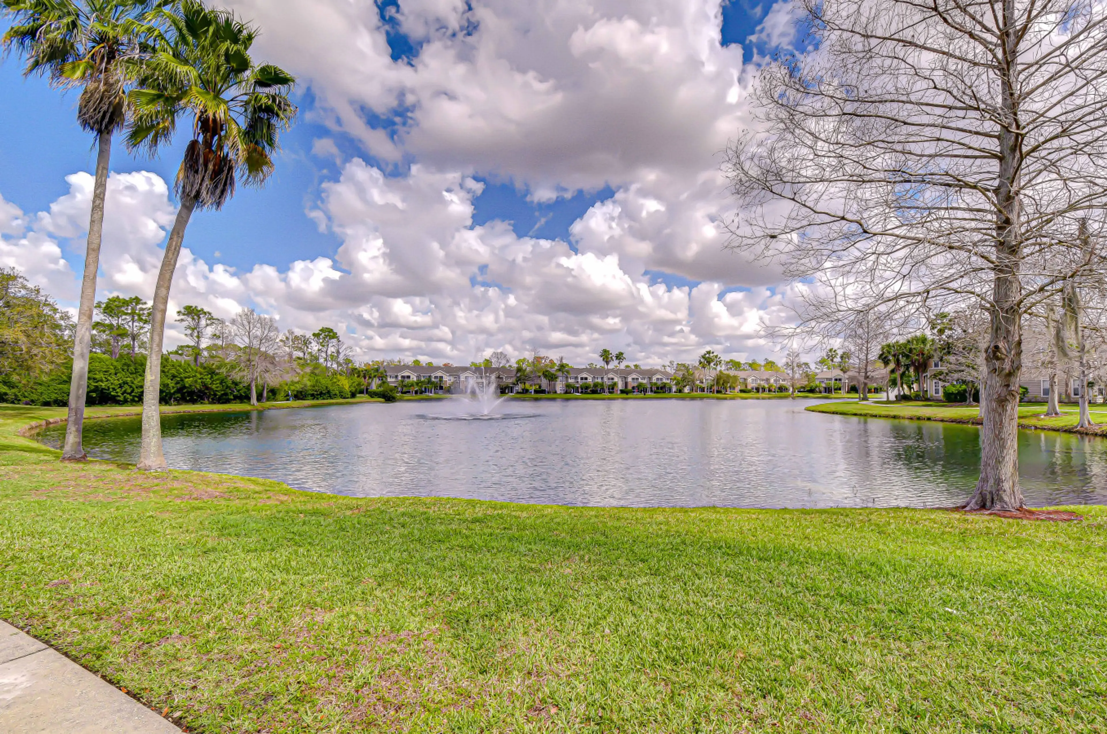 Enjoy lake views from every window at the home