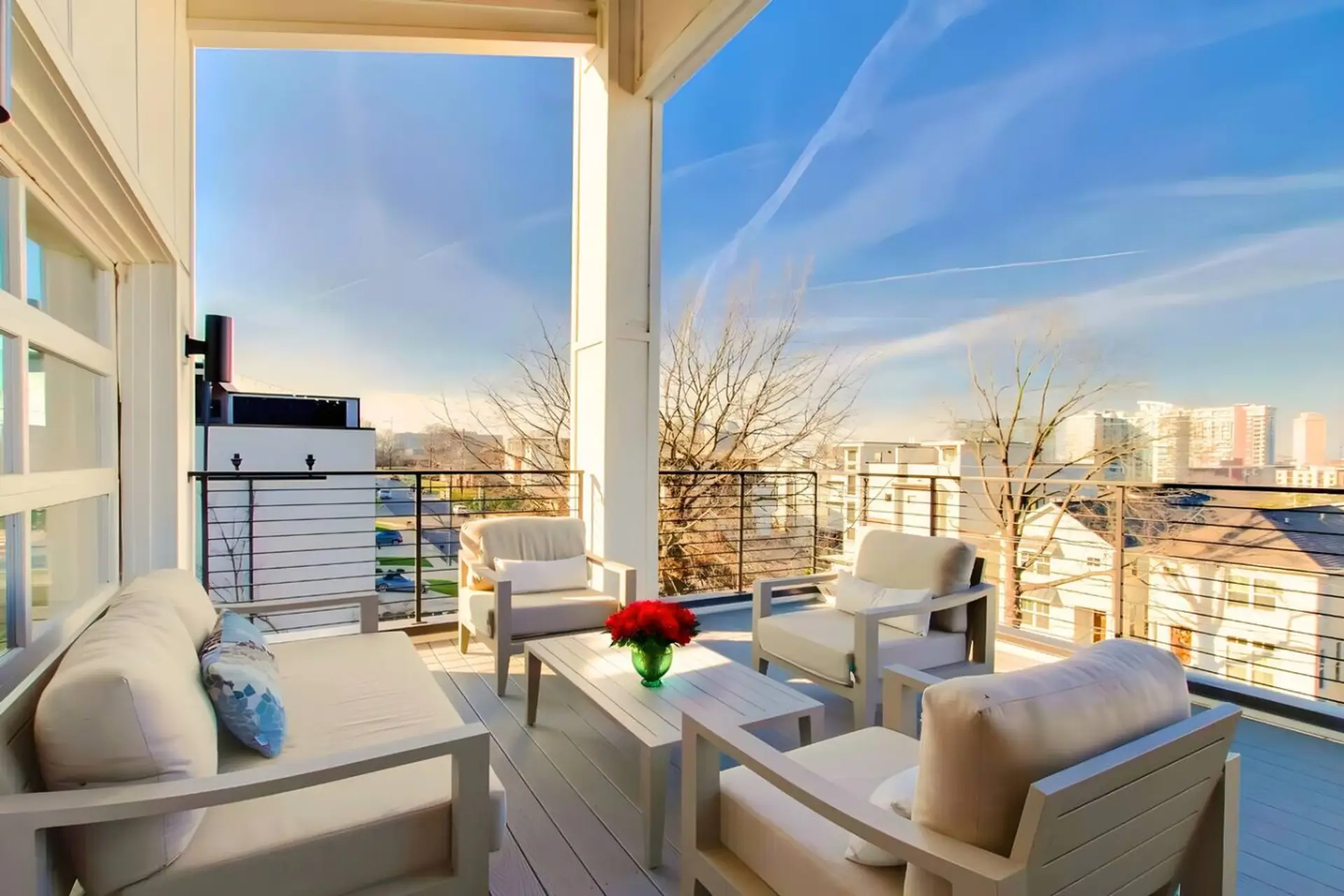 Relaxing rooftop retreat, perfect for unwinding above the city.