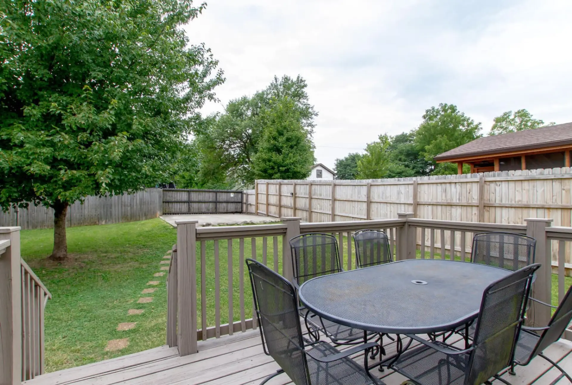 Gather your group and hang out in your private, fenced in backyard.