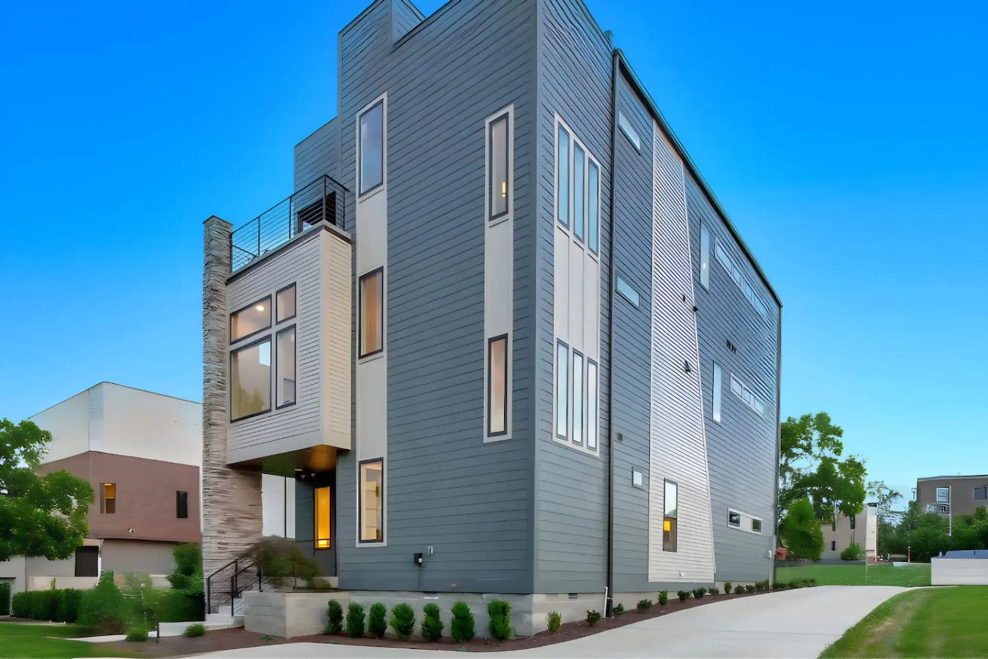 Welcome to your Nashville home base — a striking modern retreat with room for the whole group.
