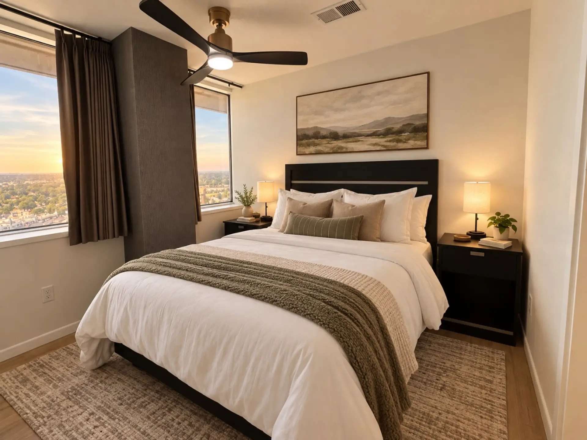 Luxury apartment bedroom