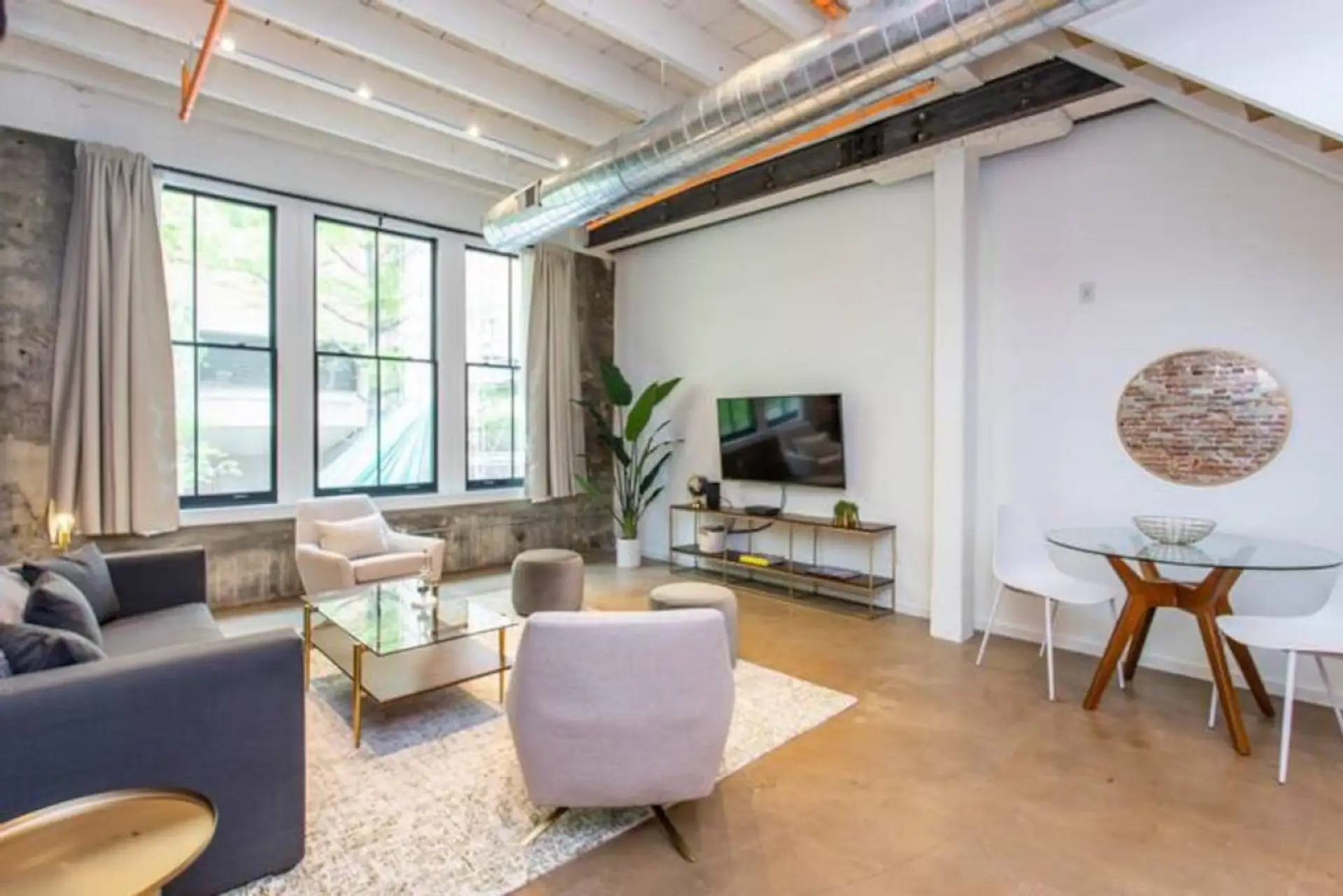 Beautiful industrial modern loft with spacious living areas