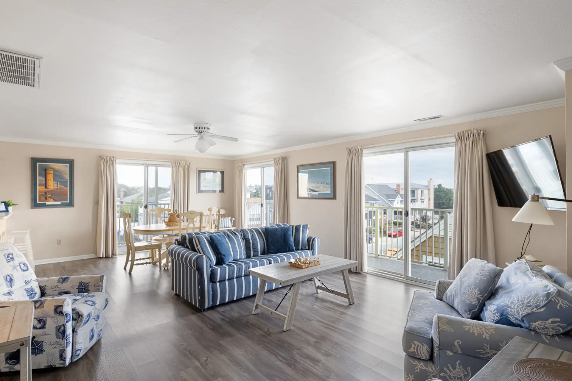 Open layout with natural light and easy access to the deck.