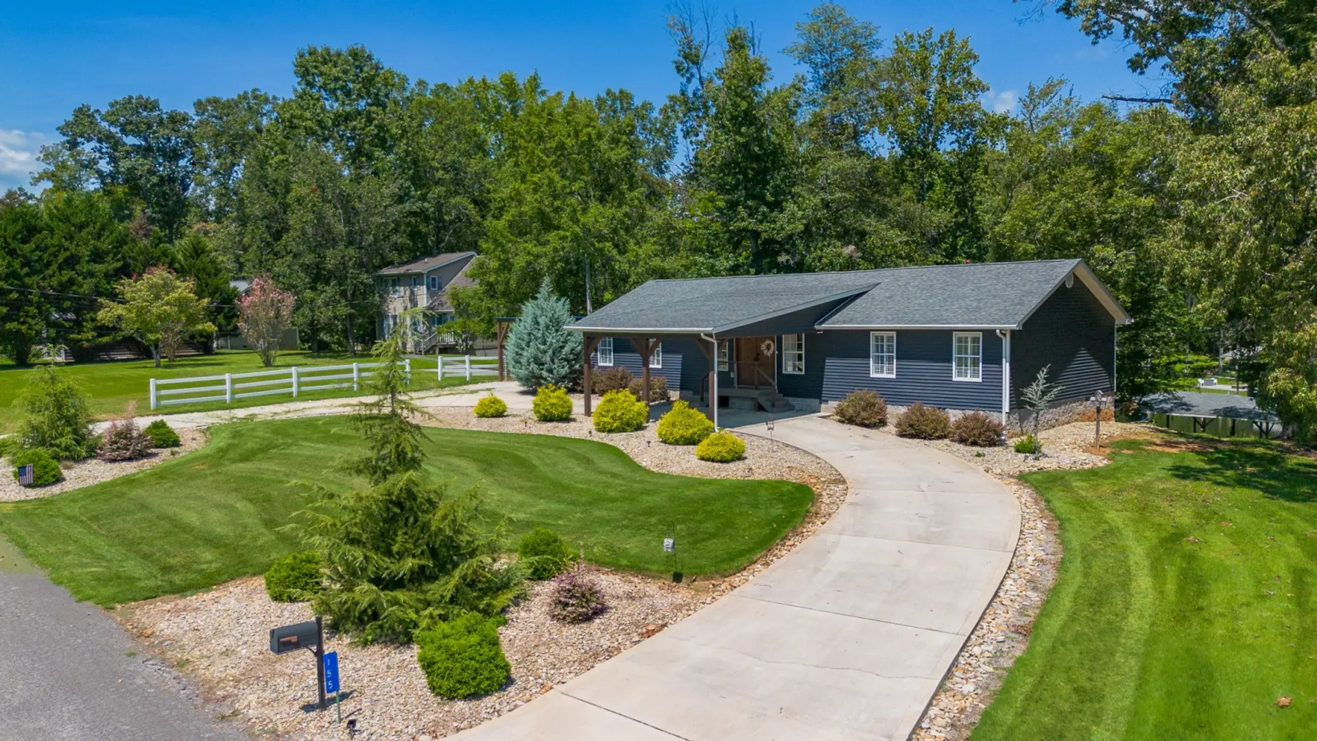 Circular driveway for easy use and access