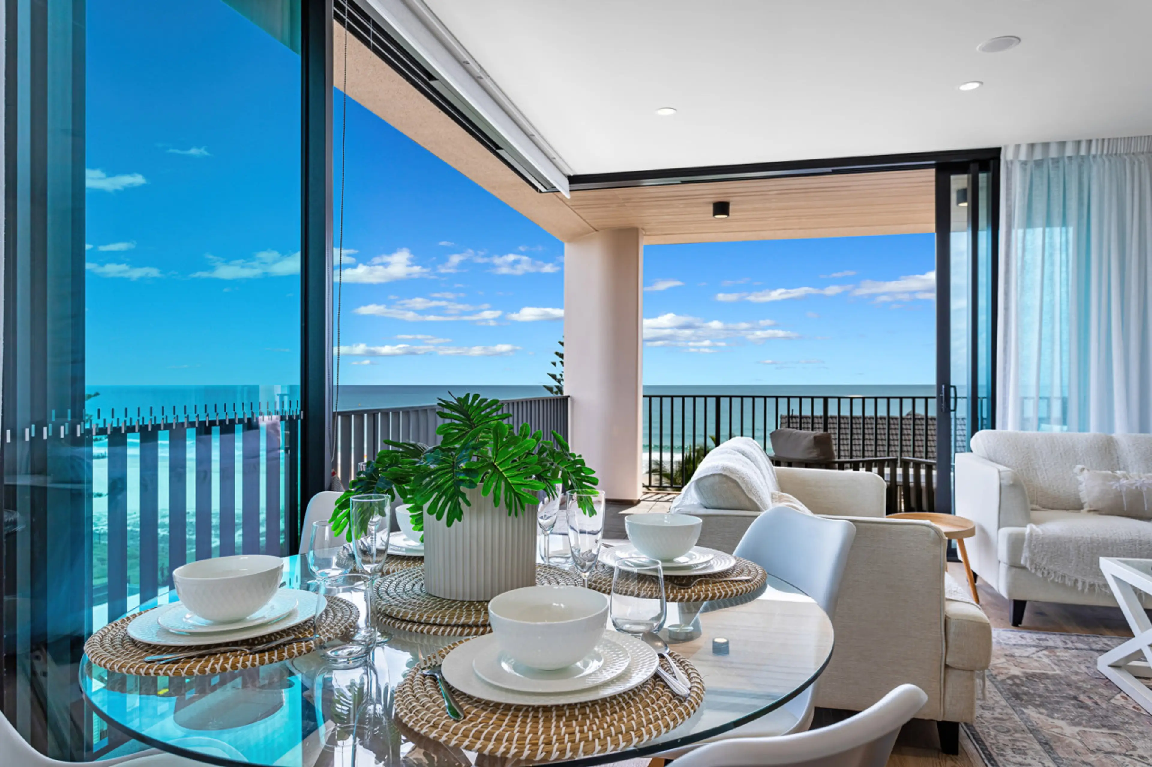 Dining area + view