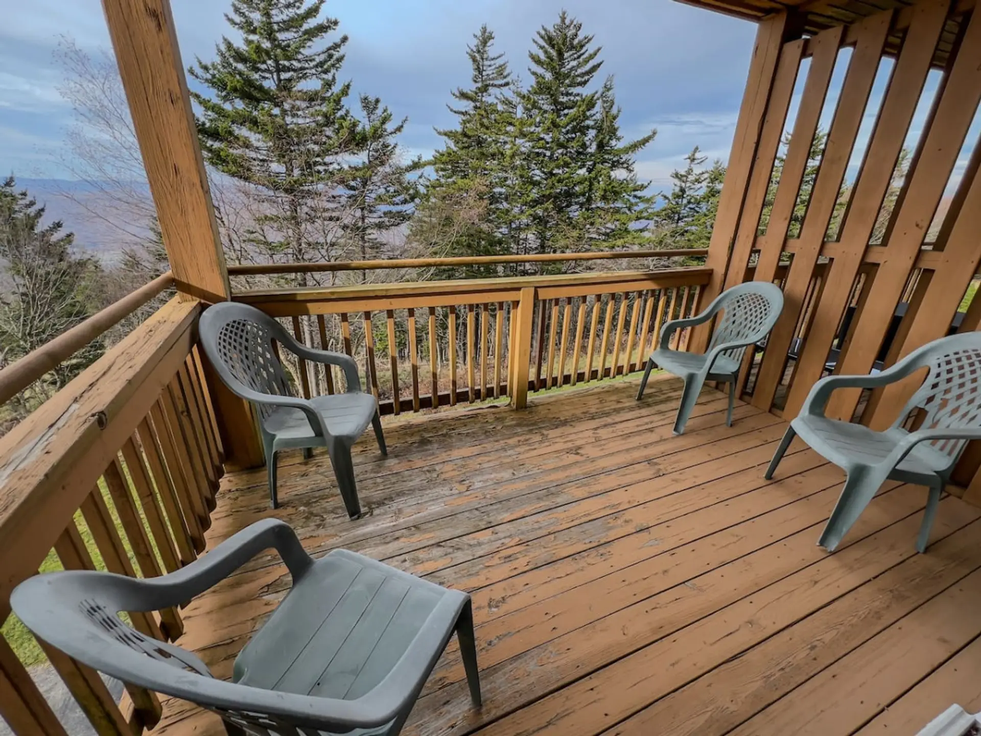 Private deck with western views