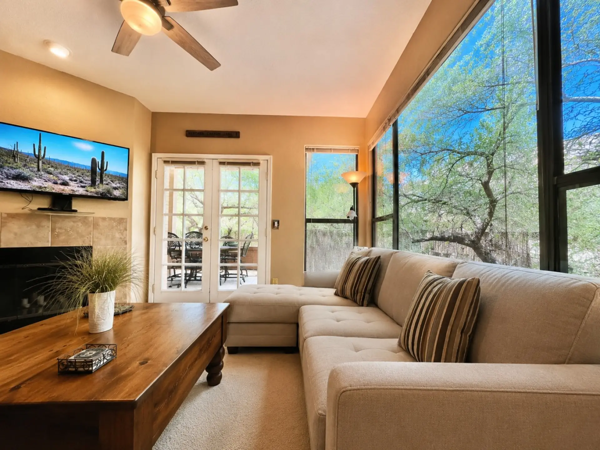 Living room with views