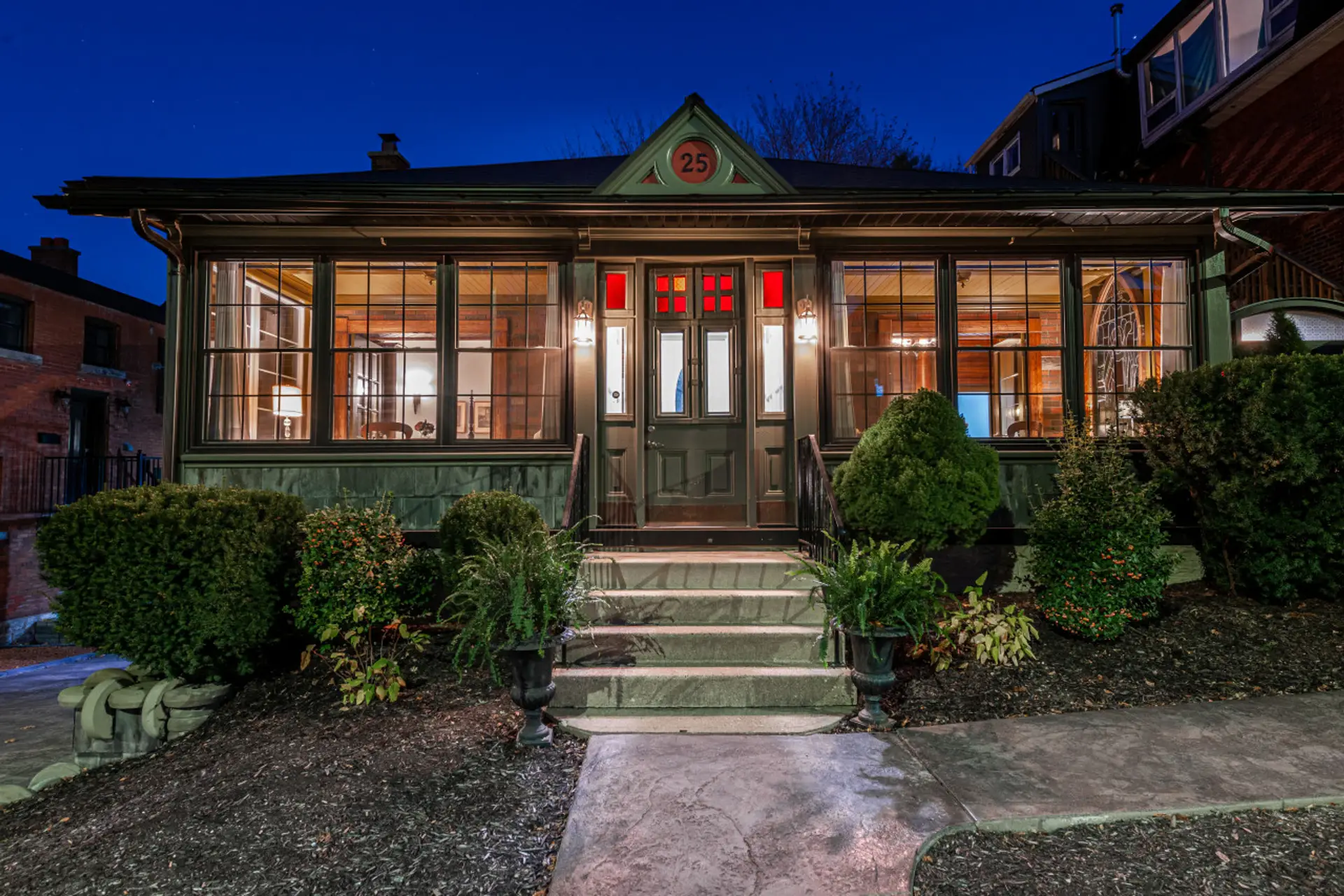 By night, Henry House glows softly, the perfect backdrop to your Stratford stay