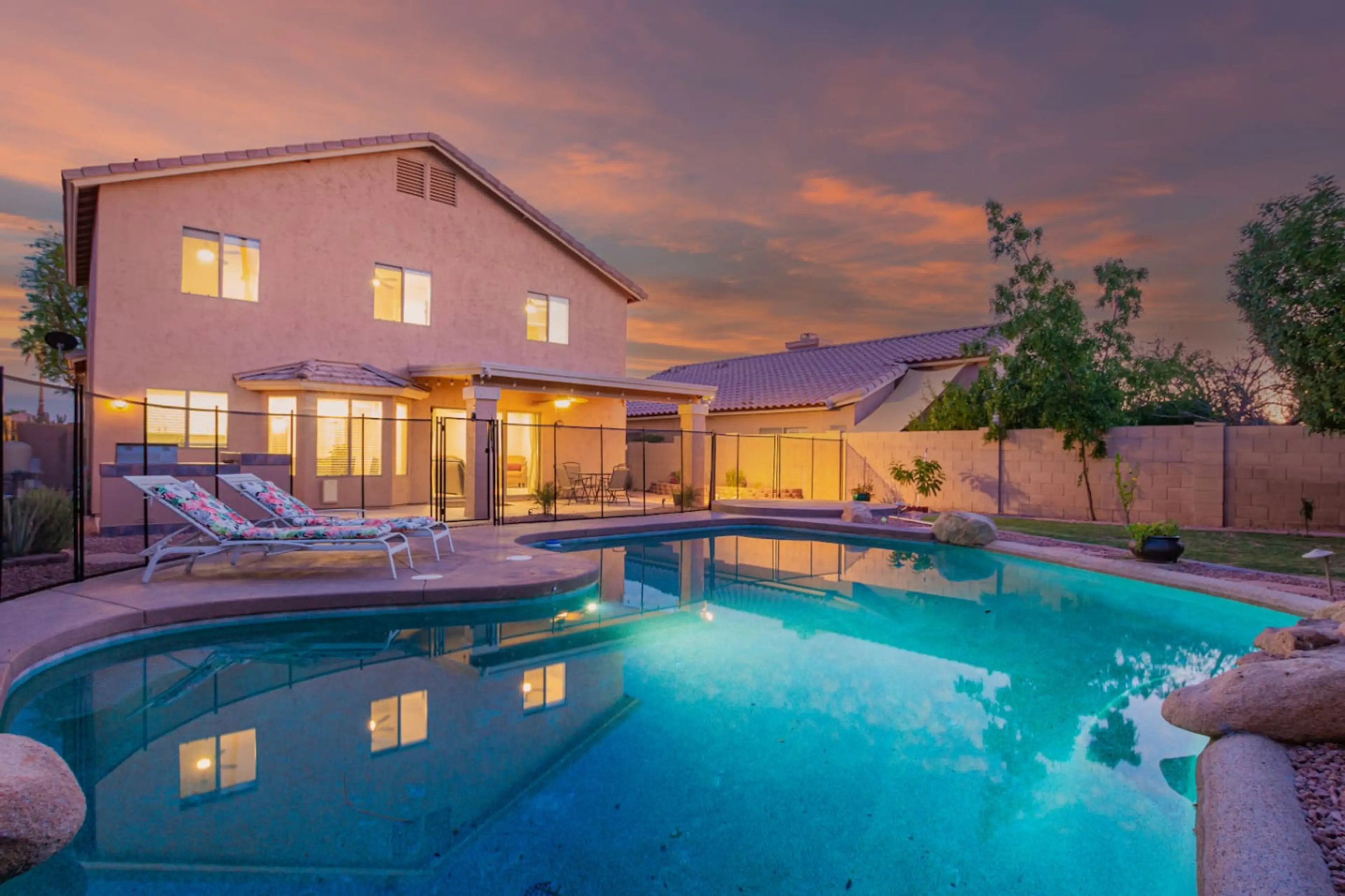 Backyard pool for refreshing dips