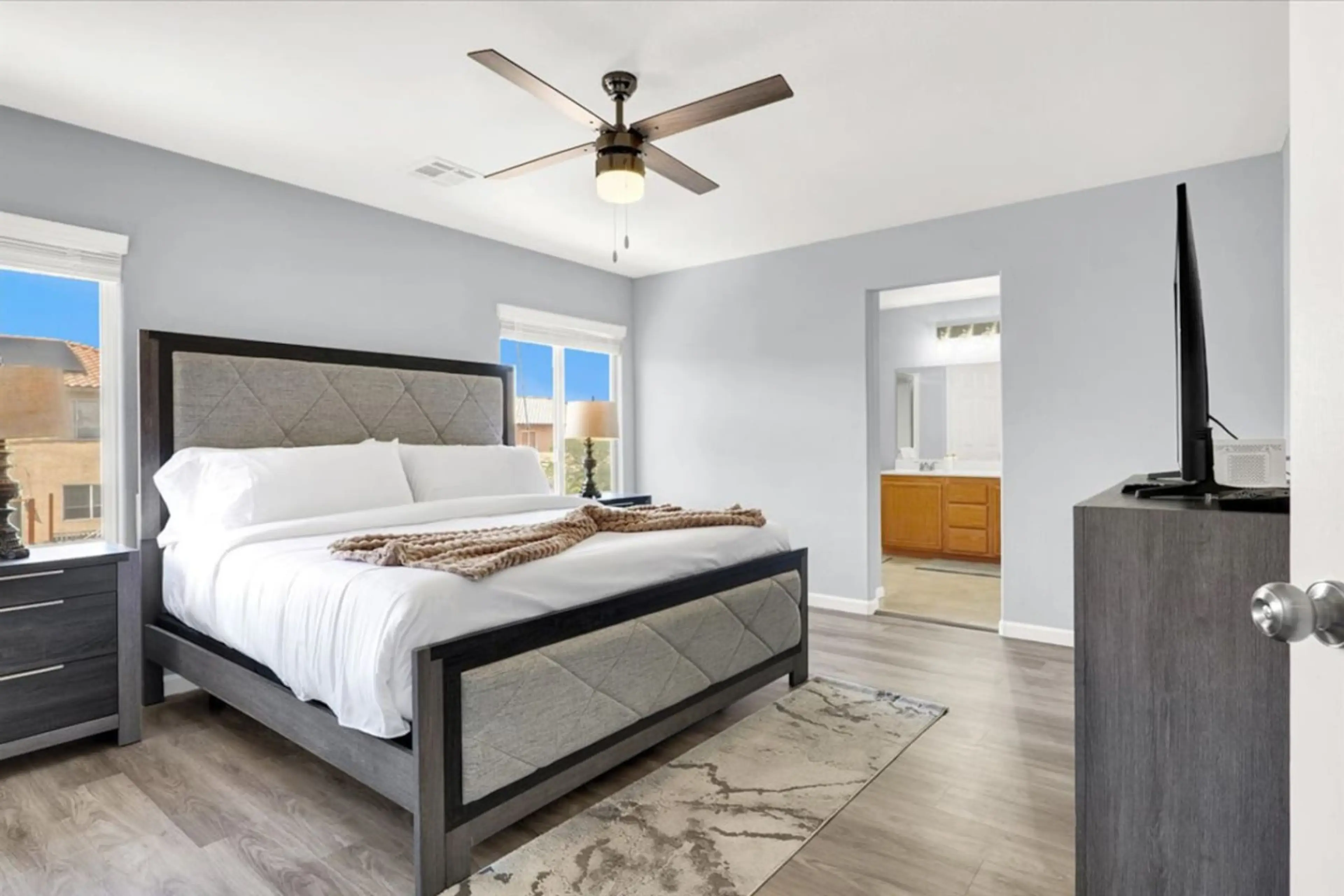 Each bedroom features soft hotel-quality linens, cozy duvets, and thoughtful touches to ensure a restful night’s sleep.