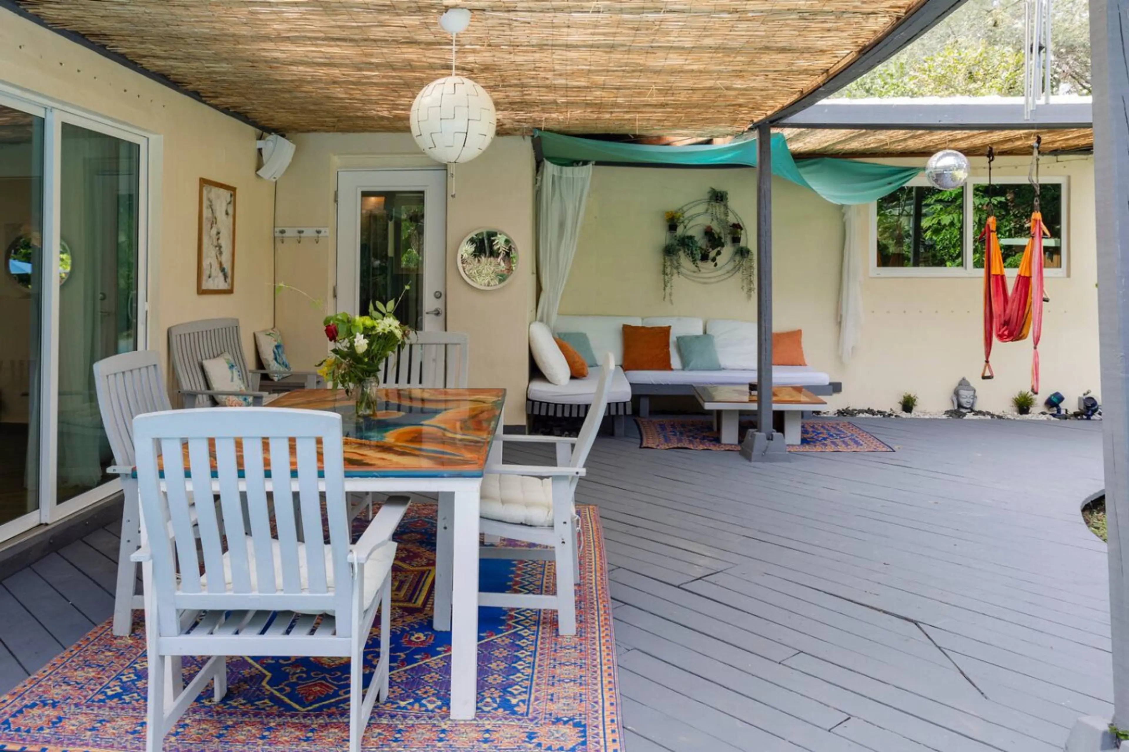 All meals can be enjoyed on the outside patio fully covered.