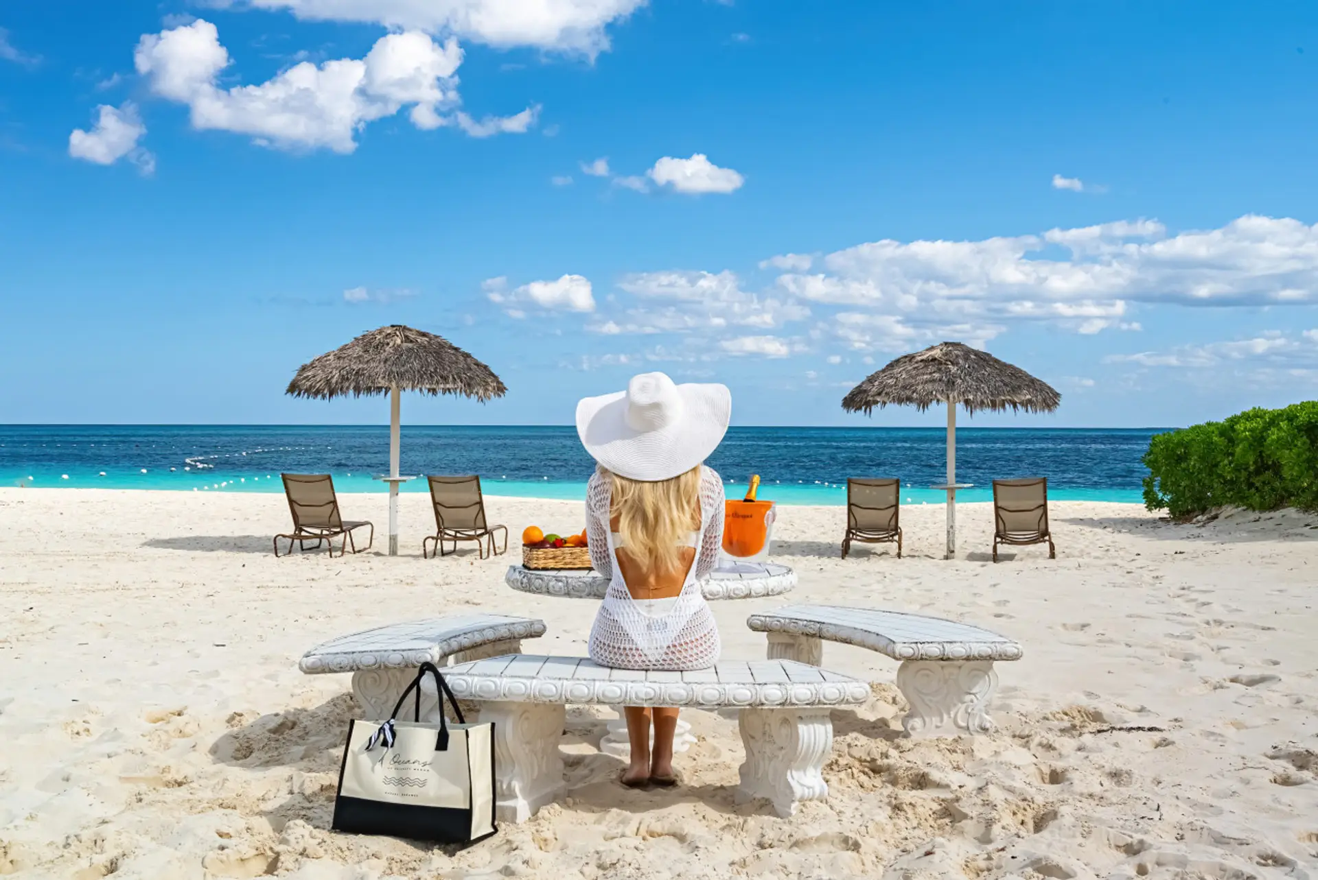 Our beautiful private white sand beach