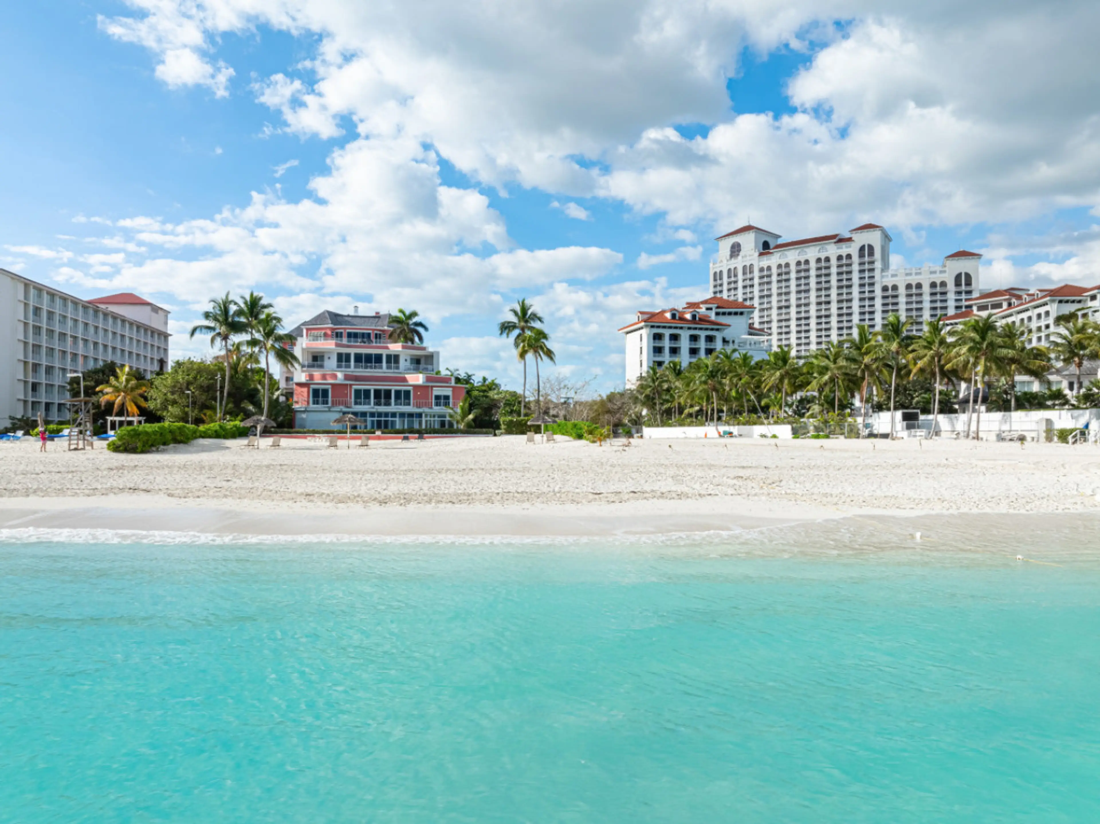 Breathtaking ocean view of Sulgrave Manor, ideally situated between Baha Mar Resort and Breezes Bahamas on world-famous Cable Beach.