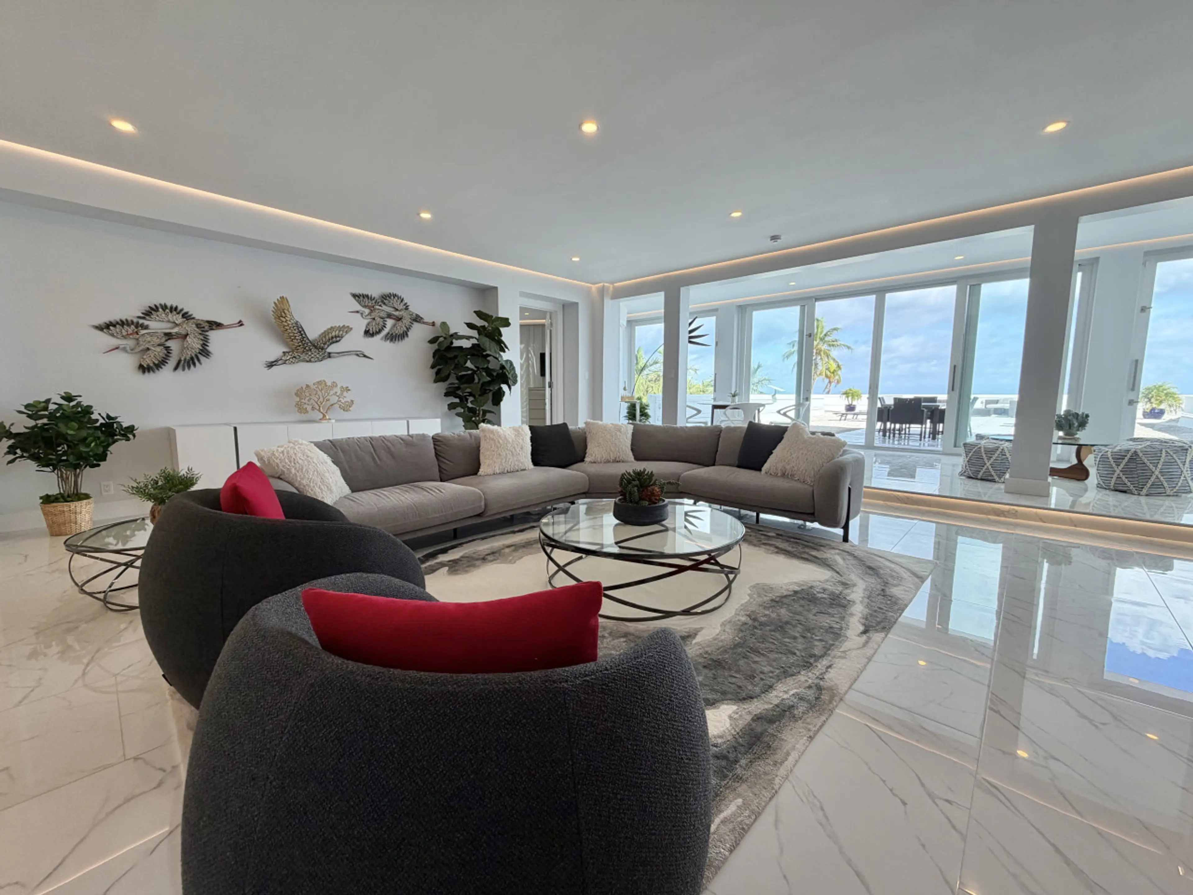 Sophisticated coastal living with panoramic ocean views and designer finishes