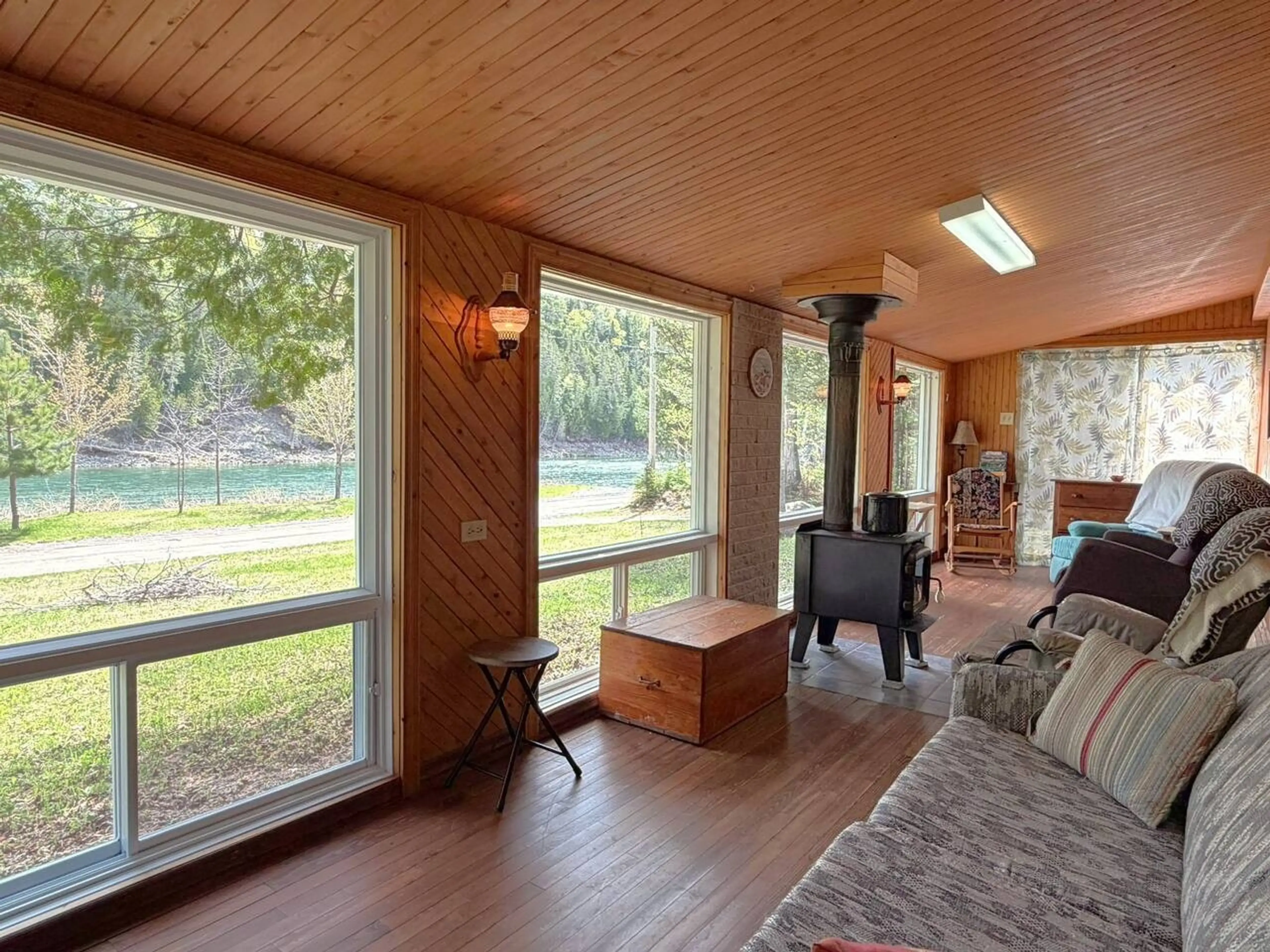 Sunroom overlooking the river