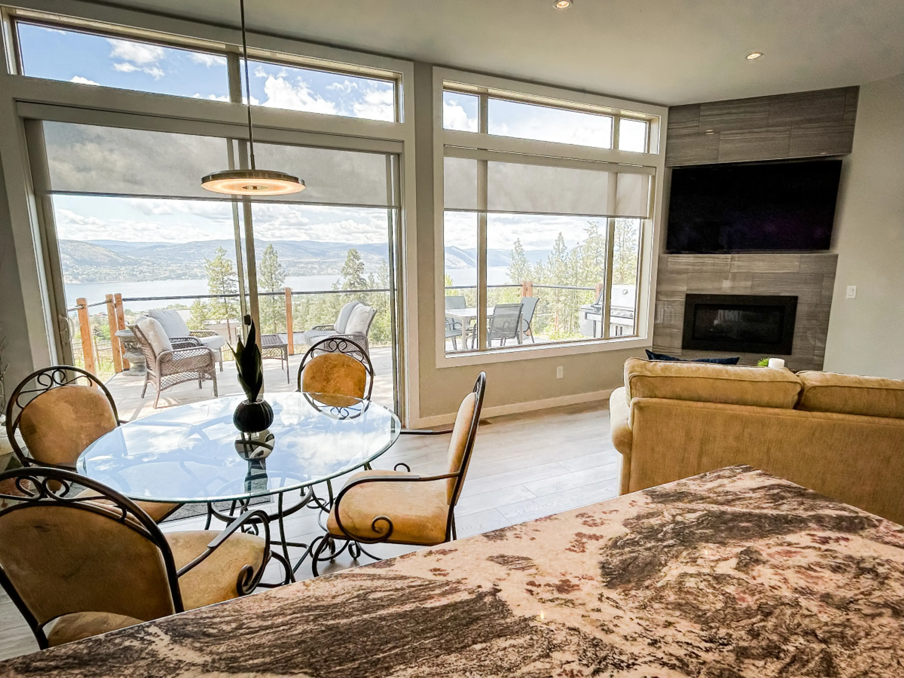 Spacious Living Room with View