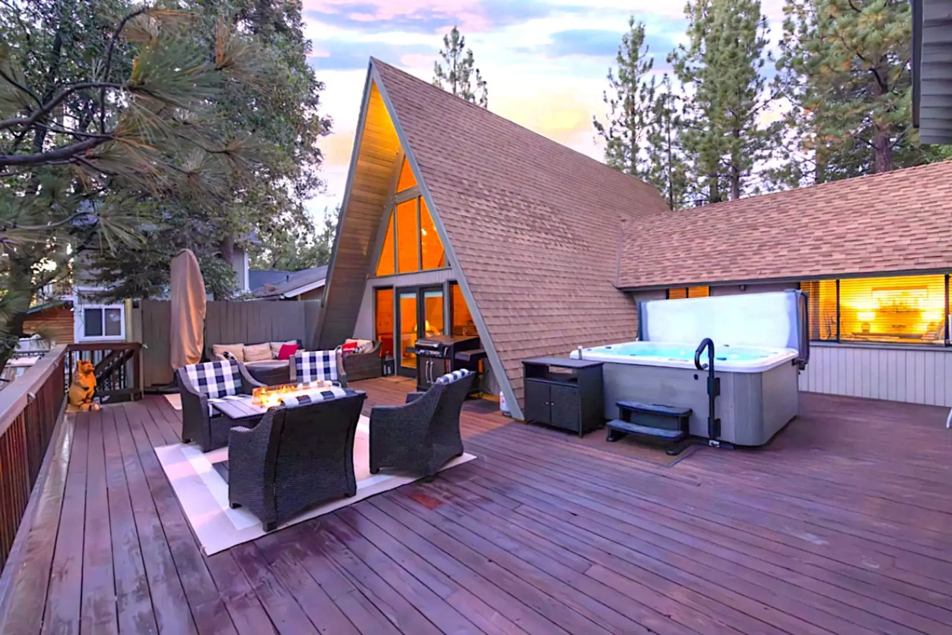 Experience the magic of outdoor living with a hot tub soak and fireside chats. Your dream retreat starts here!