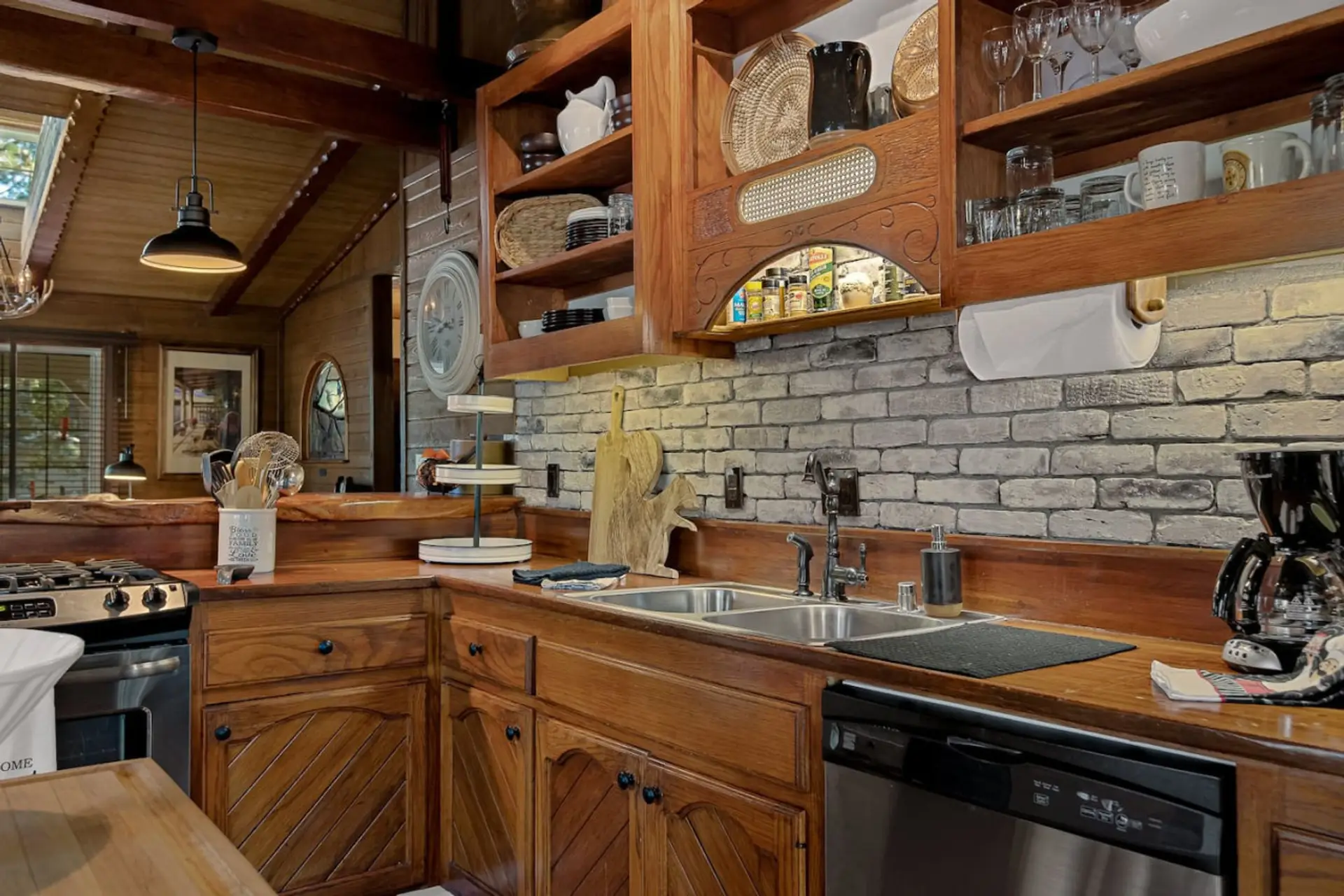 Fully stocked kitchen has everything you need to make a memorable meal.