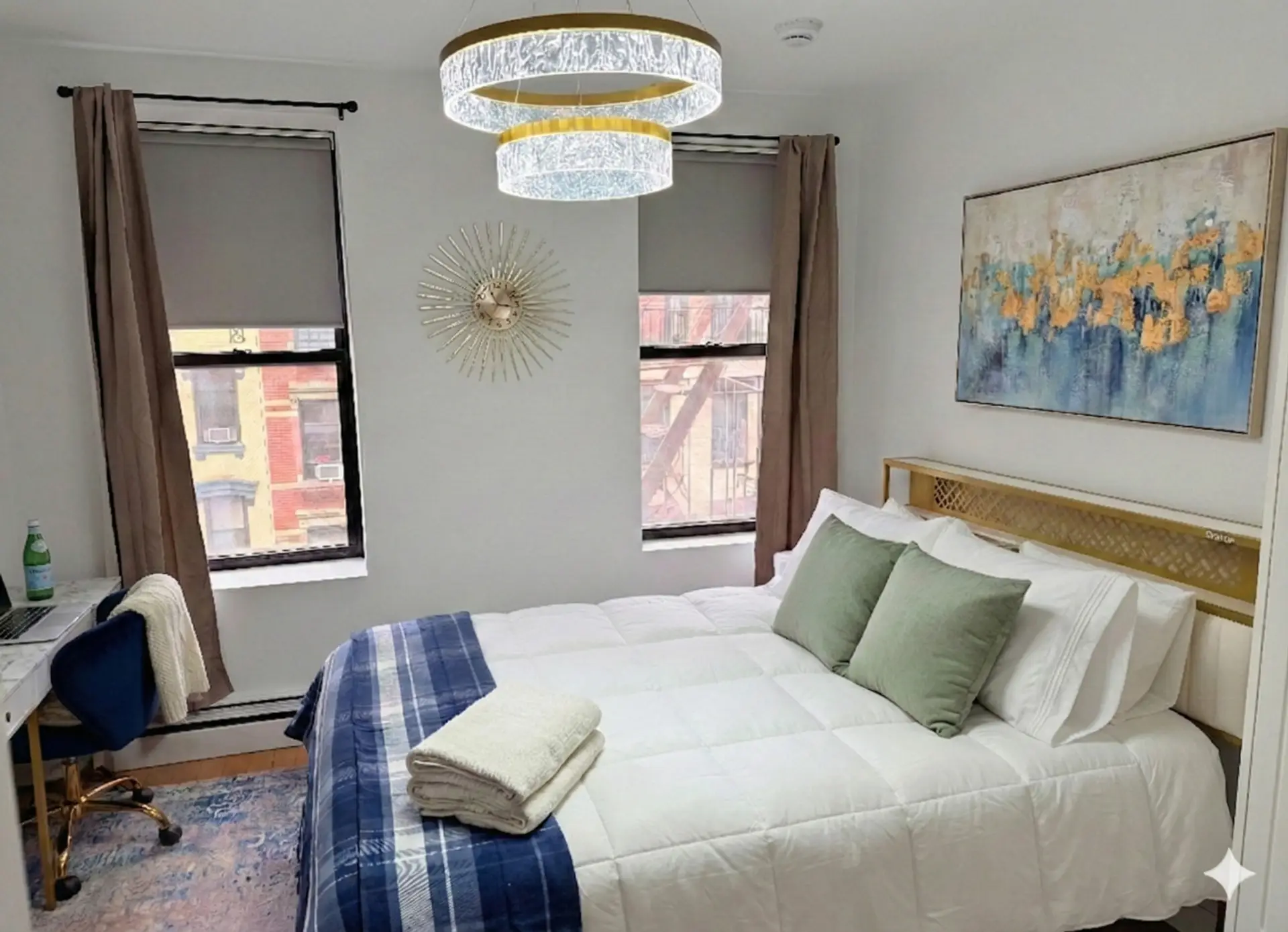 Extra Comfortable Bedding and work space